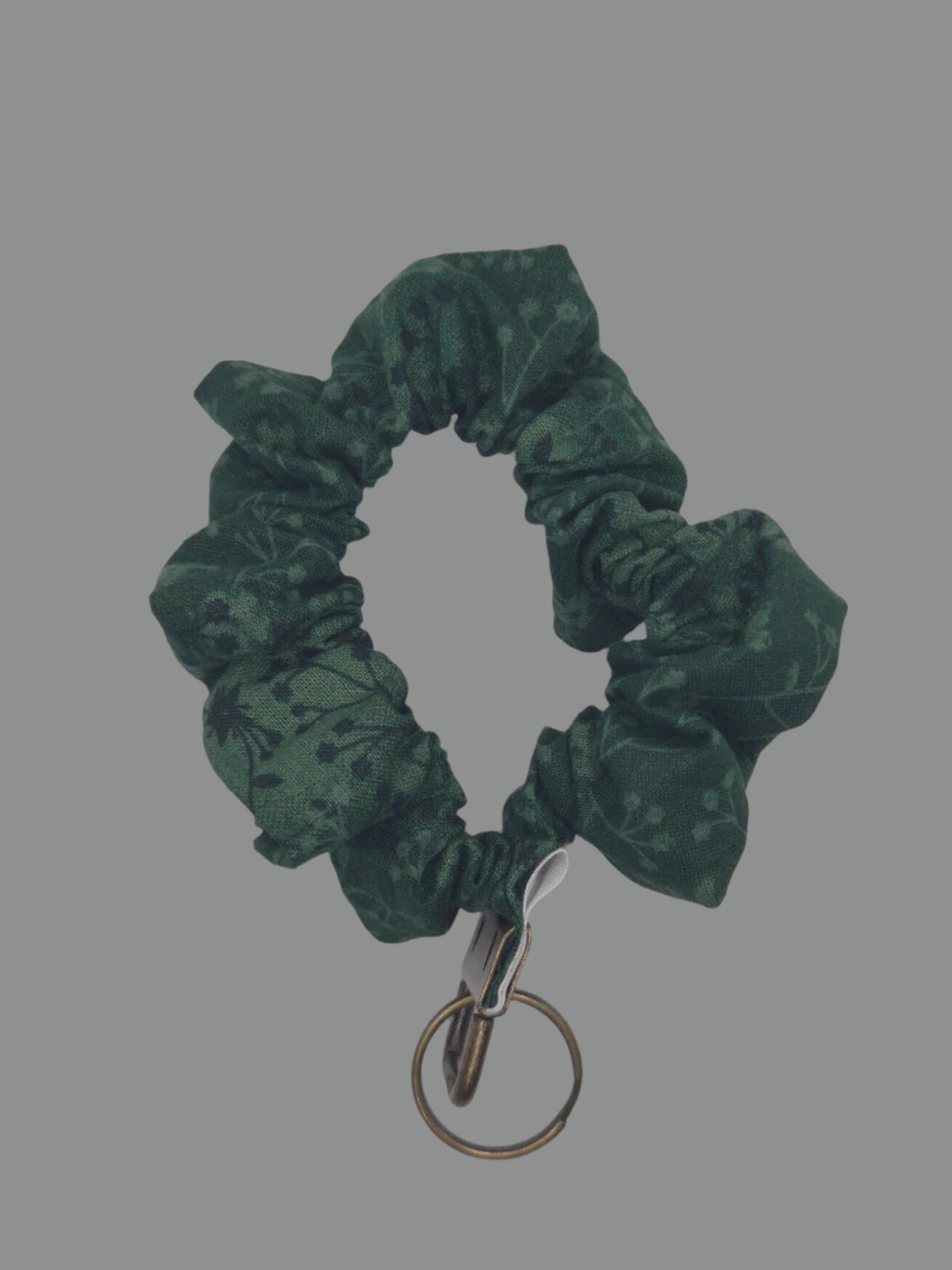 Green Flutter Scrunchie Wristlet | Cotton
