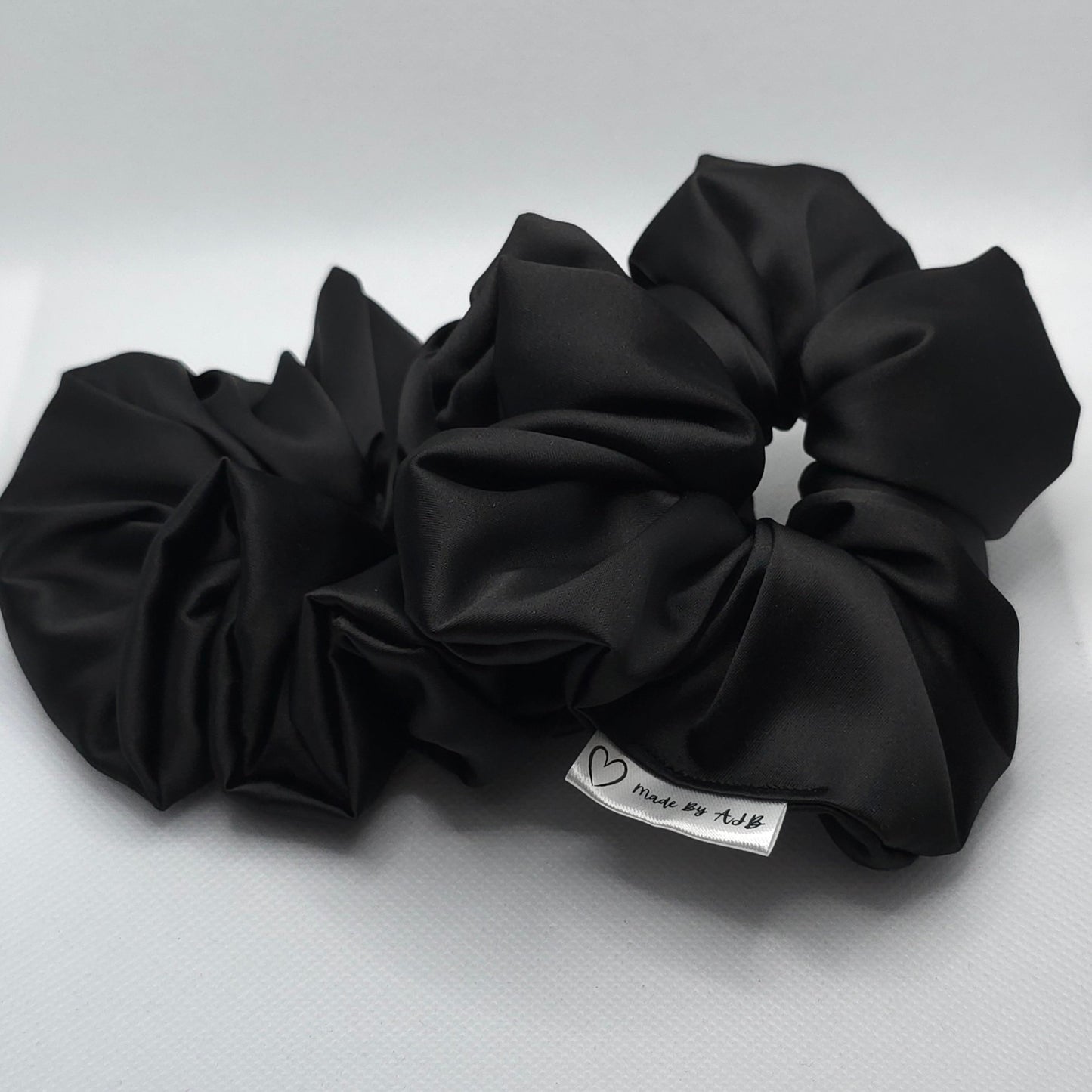 Black Satin | Large Luxe Scrunchie