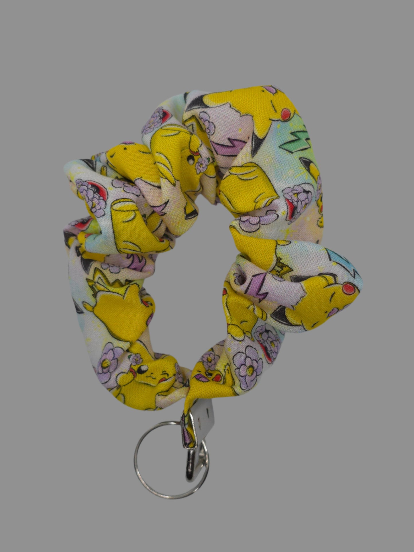 Pikachu Floral Scrunchie Wristlet | Rayon