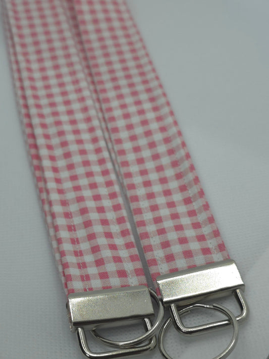 Pink Gingham Wristlet | Cotton