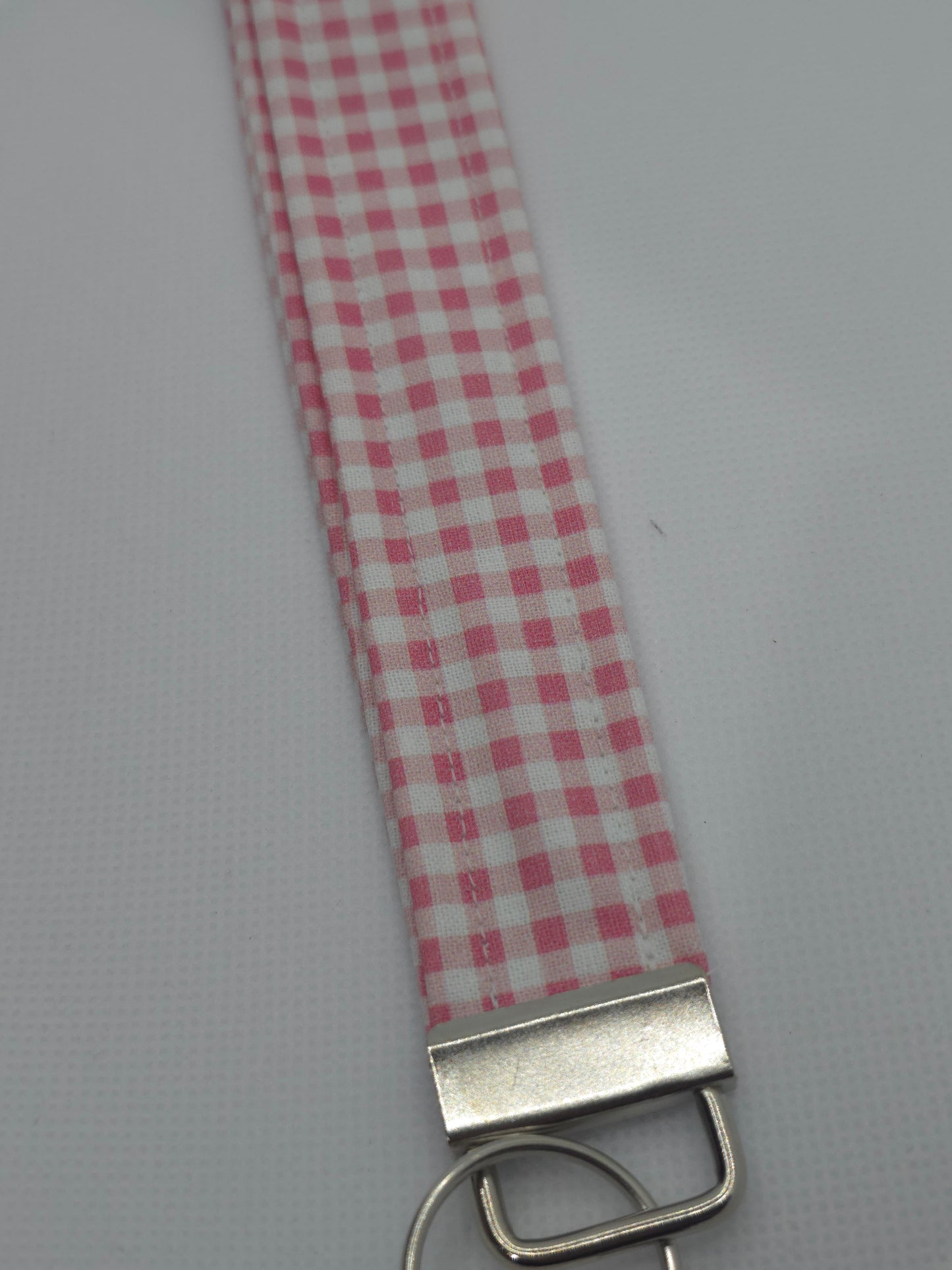 Pink Gingham Wristlet | Cotton