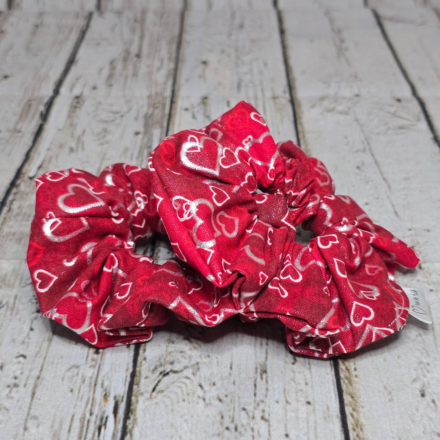 Shimmer Hearts | Large Classic Scrunchie