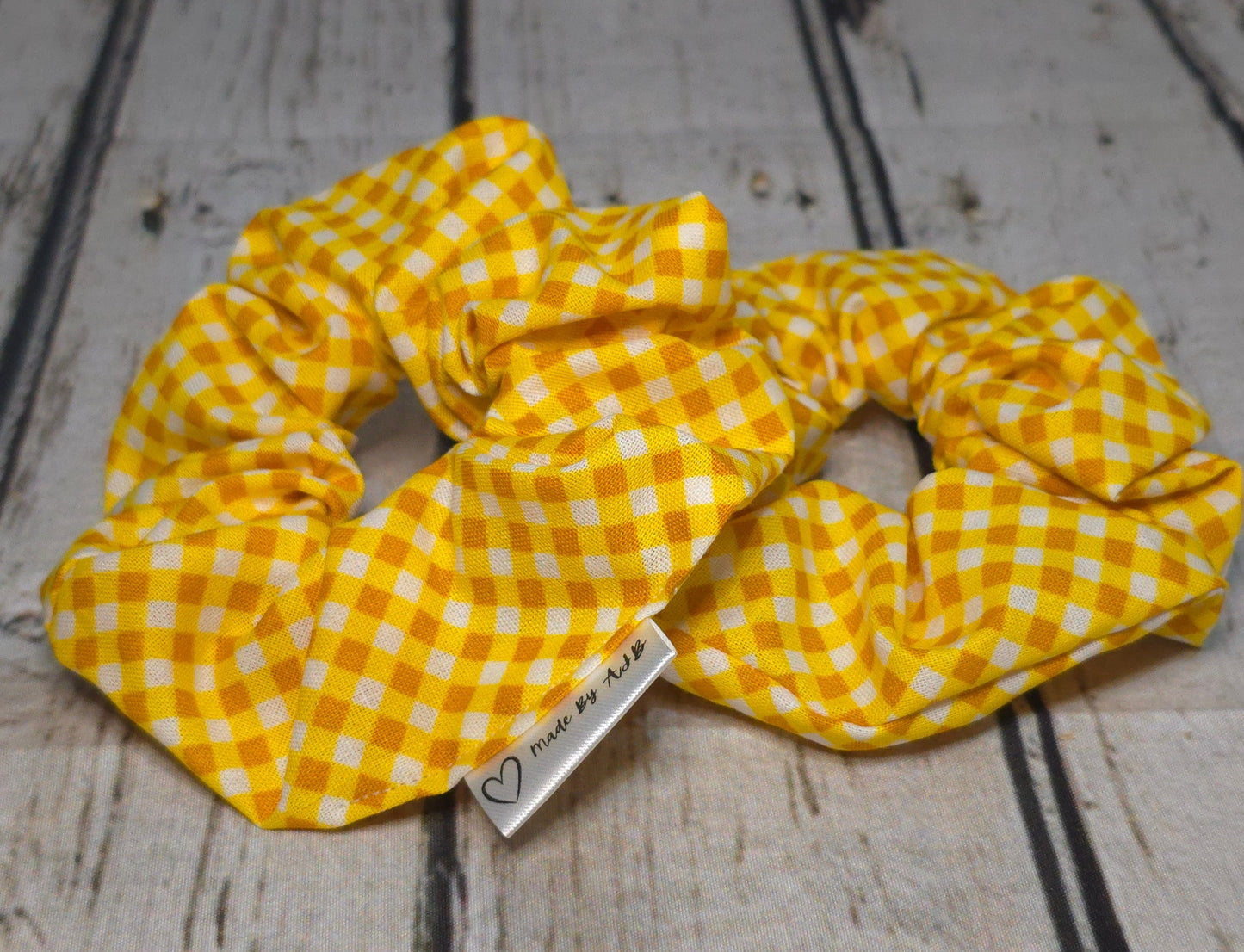 Yellow Gingham | Large Classic Scrunchie
