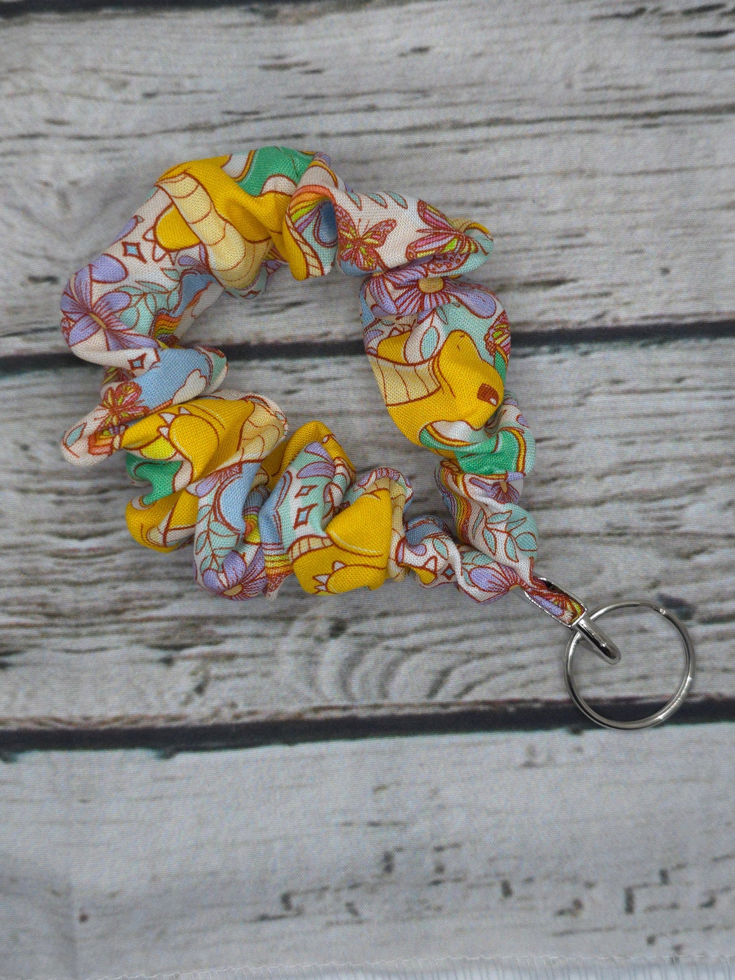 Dragonite Floral Scrunchie Wristlet | Rayon