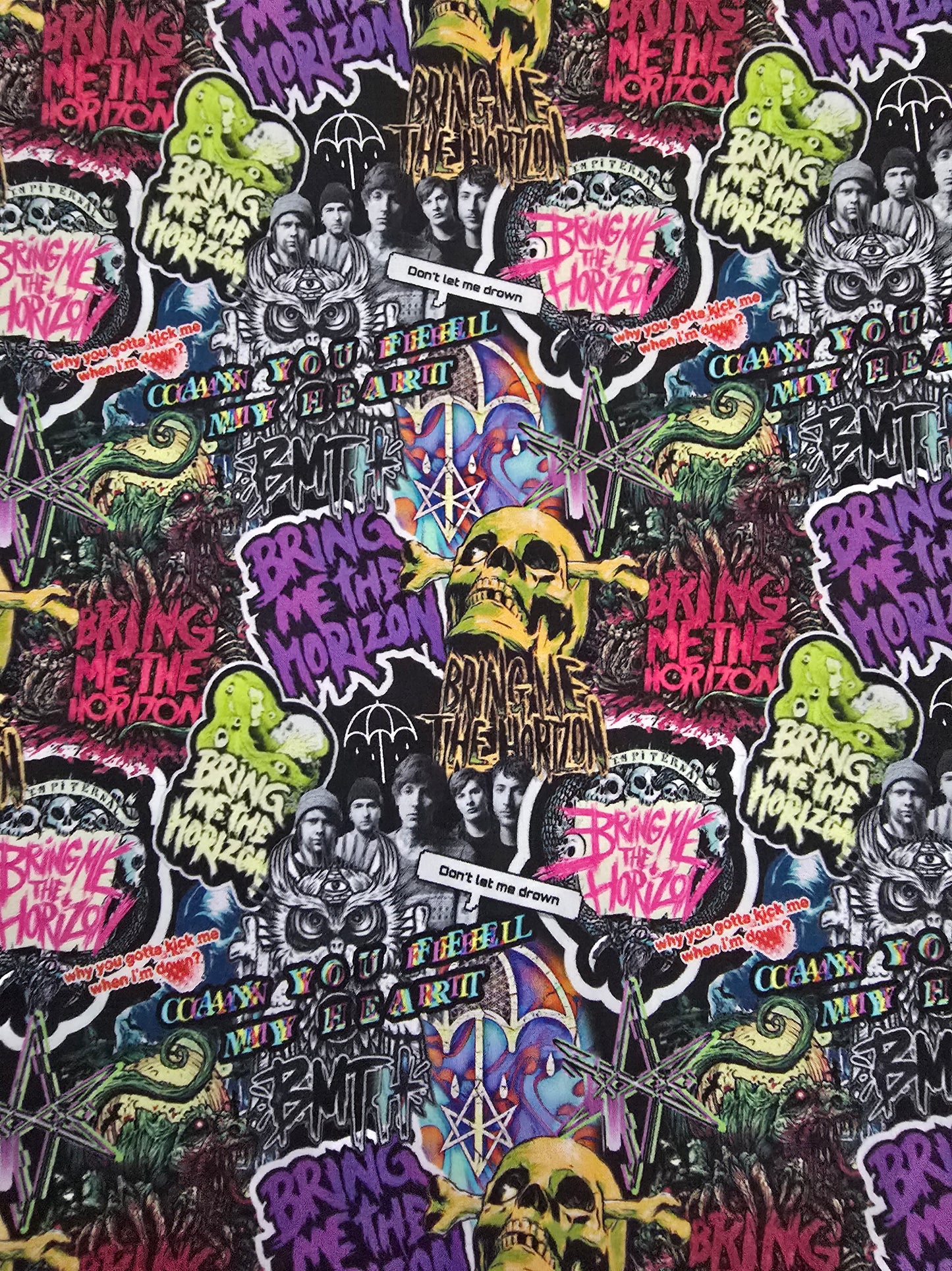 BMTH Bring Me The Horizon Scrunchie Wristlet | Cotton Poplin