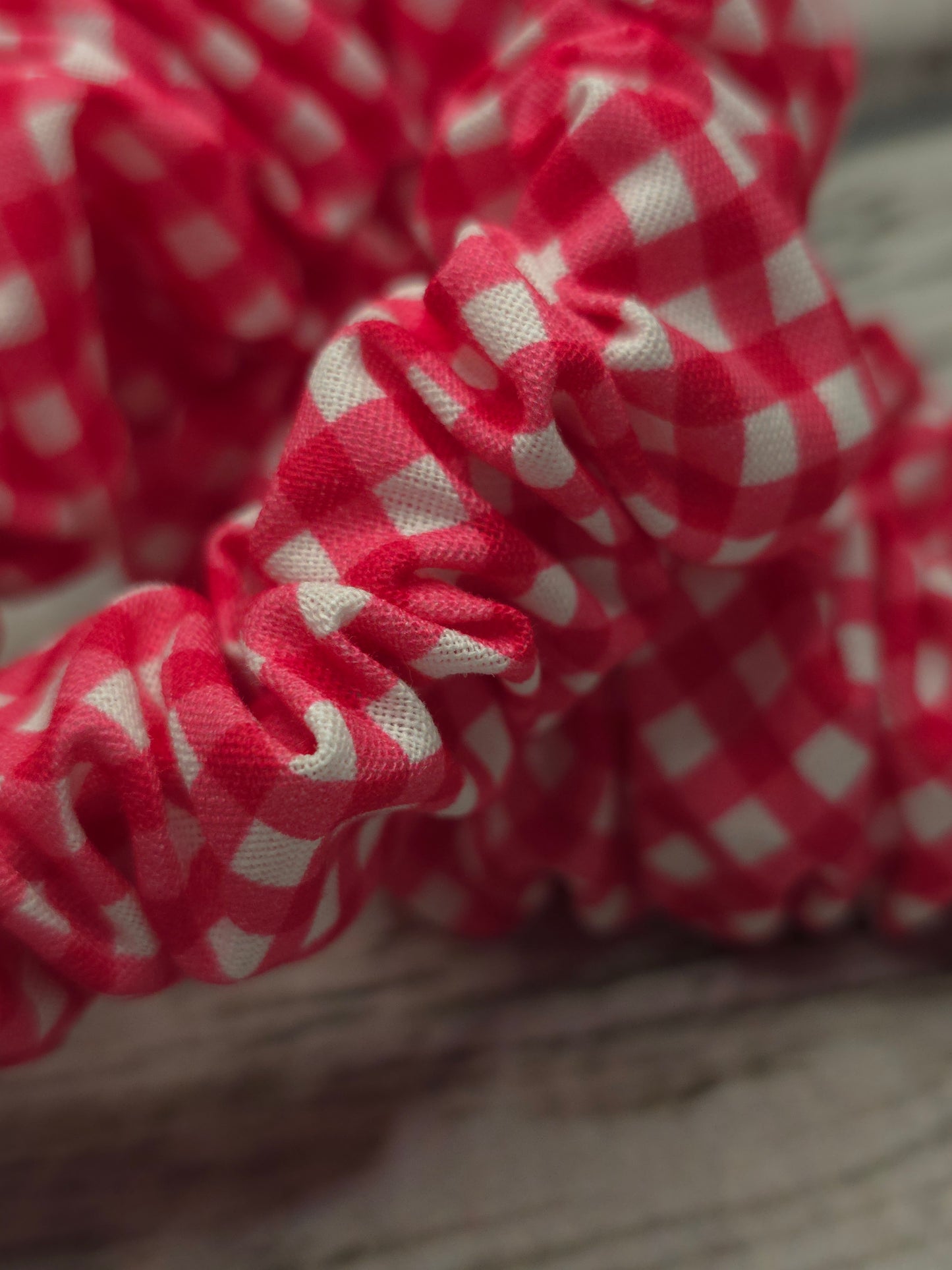 Pink Gingham Scrunchie Wristlet | Cotton