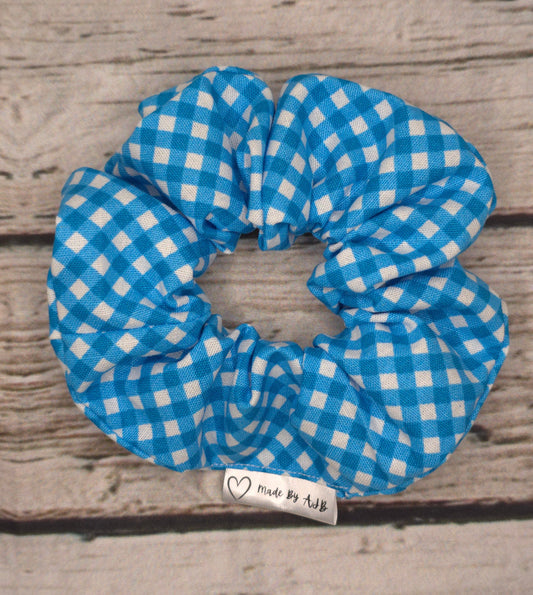 Light Blue Gingham | Large Classic Scrunchie