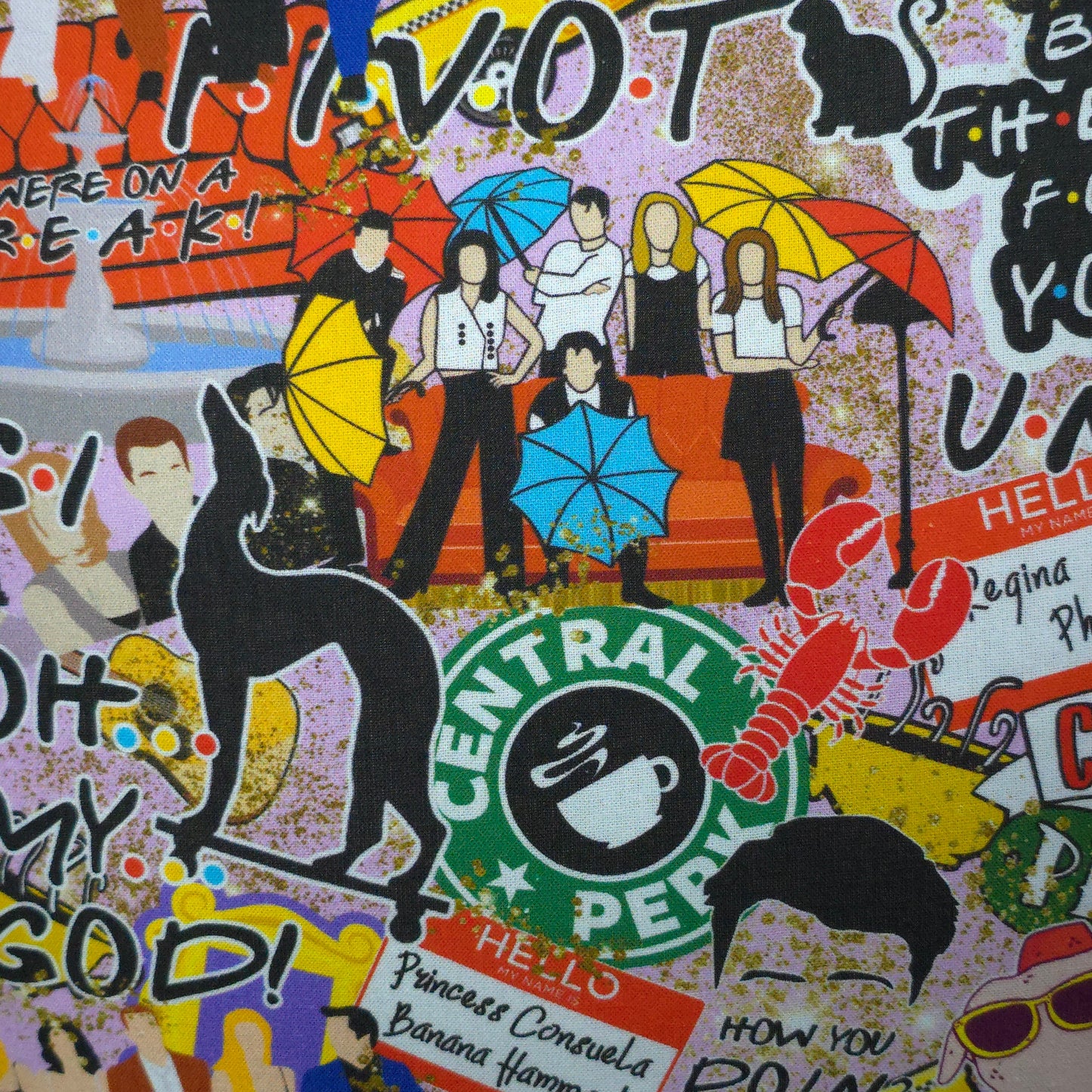 Friends | Fabric Book Sleeve - Side Tie Closure - 3 Sizes