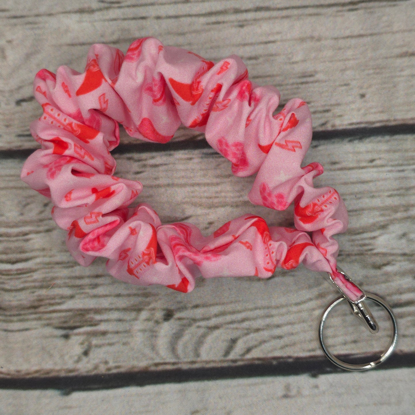 Pink Cowboy Scrunchie Writlet | Cotton Poplin