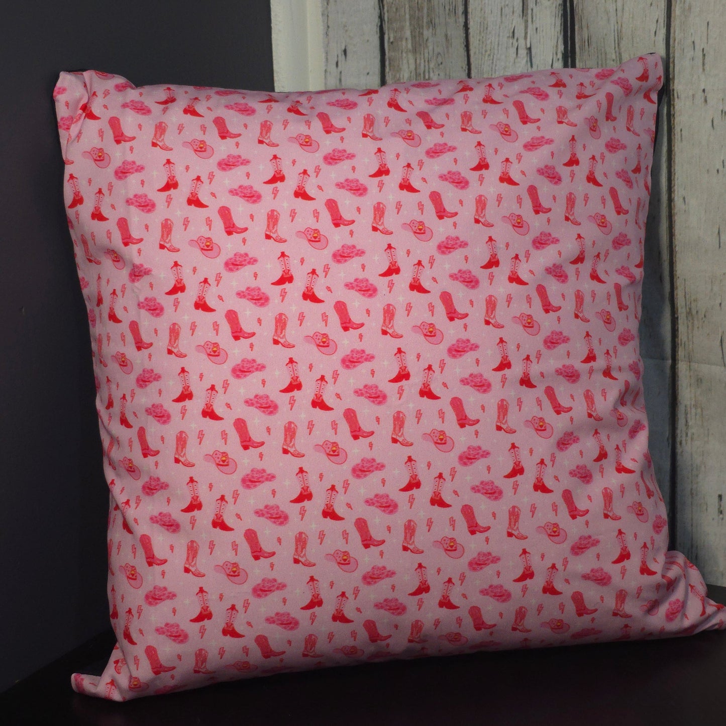 Pink Cowboy Cushion Cover | Cotton Poplin