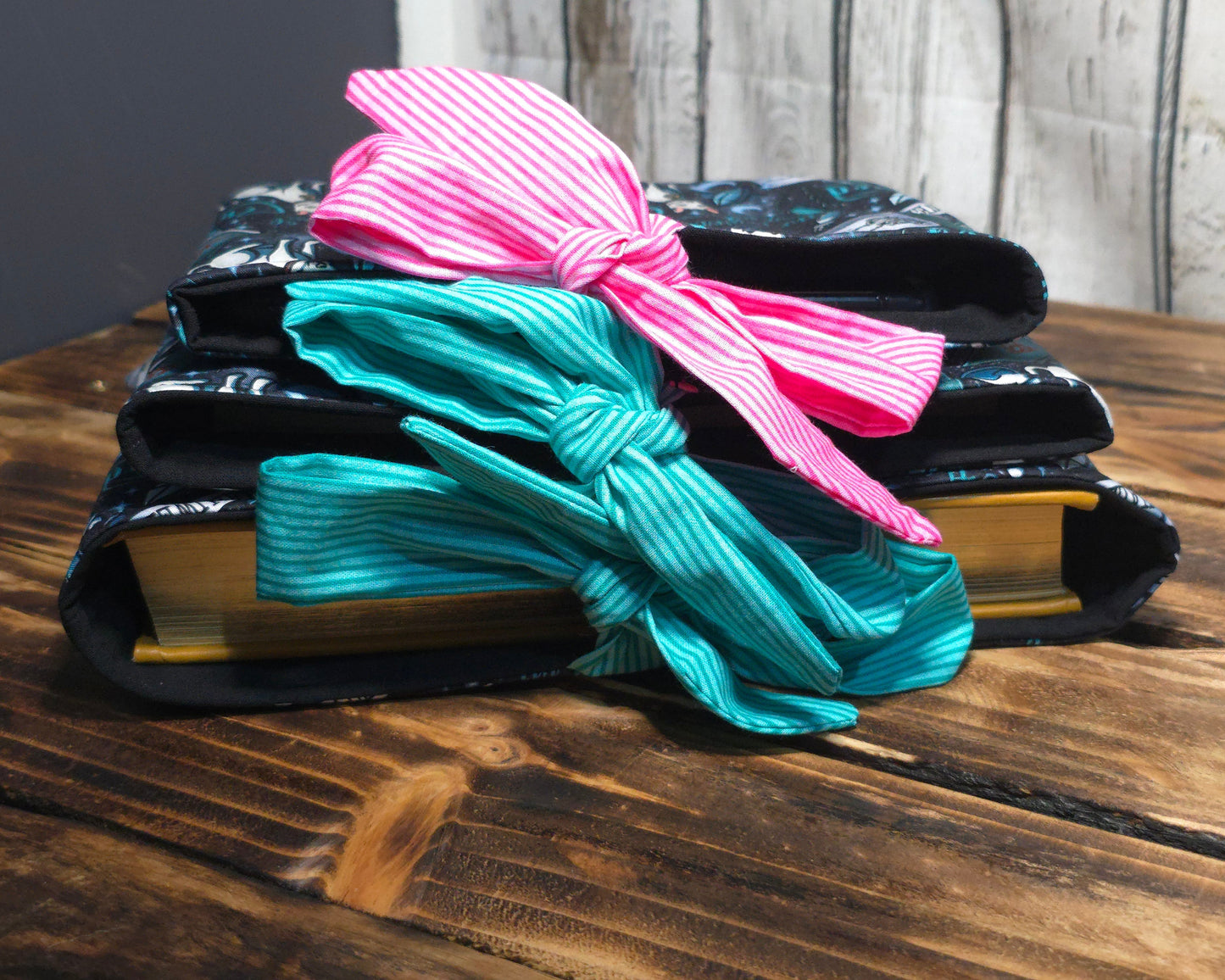 Charmed Fabric Book Sleeve - Side Tie Closure - 3 Sizes