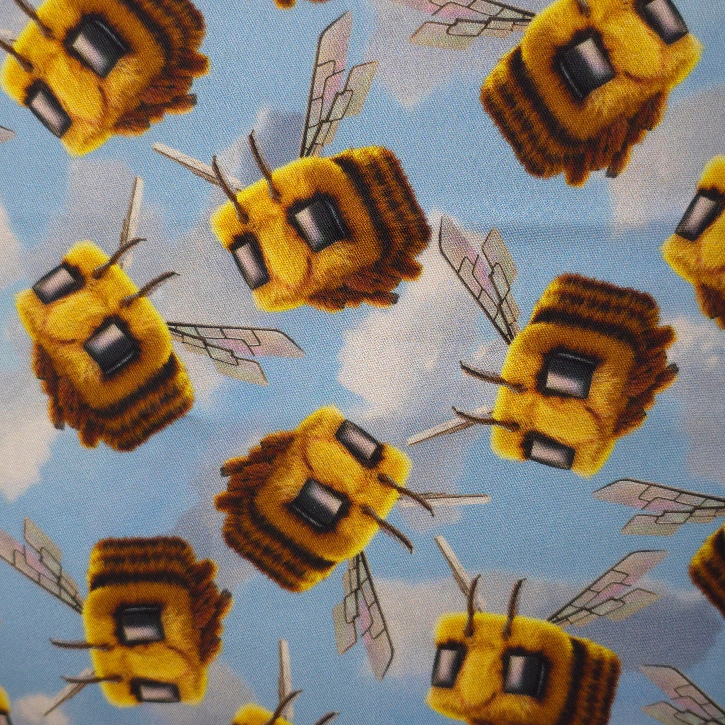 Fluffy Bees Scrunchie Wristlet | Cotton