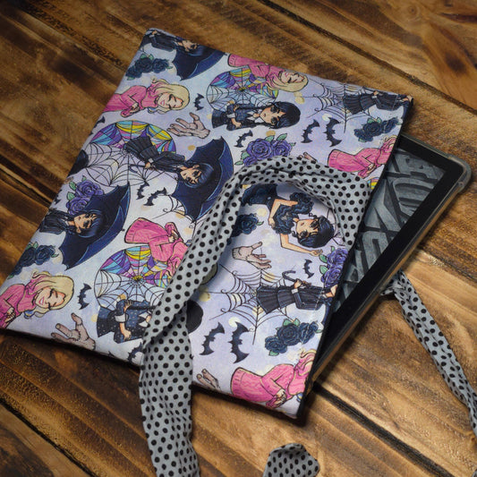 Wednesday & Enid | Fabric Book Sleeve – Side Tie Closure – 3 Sizes