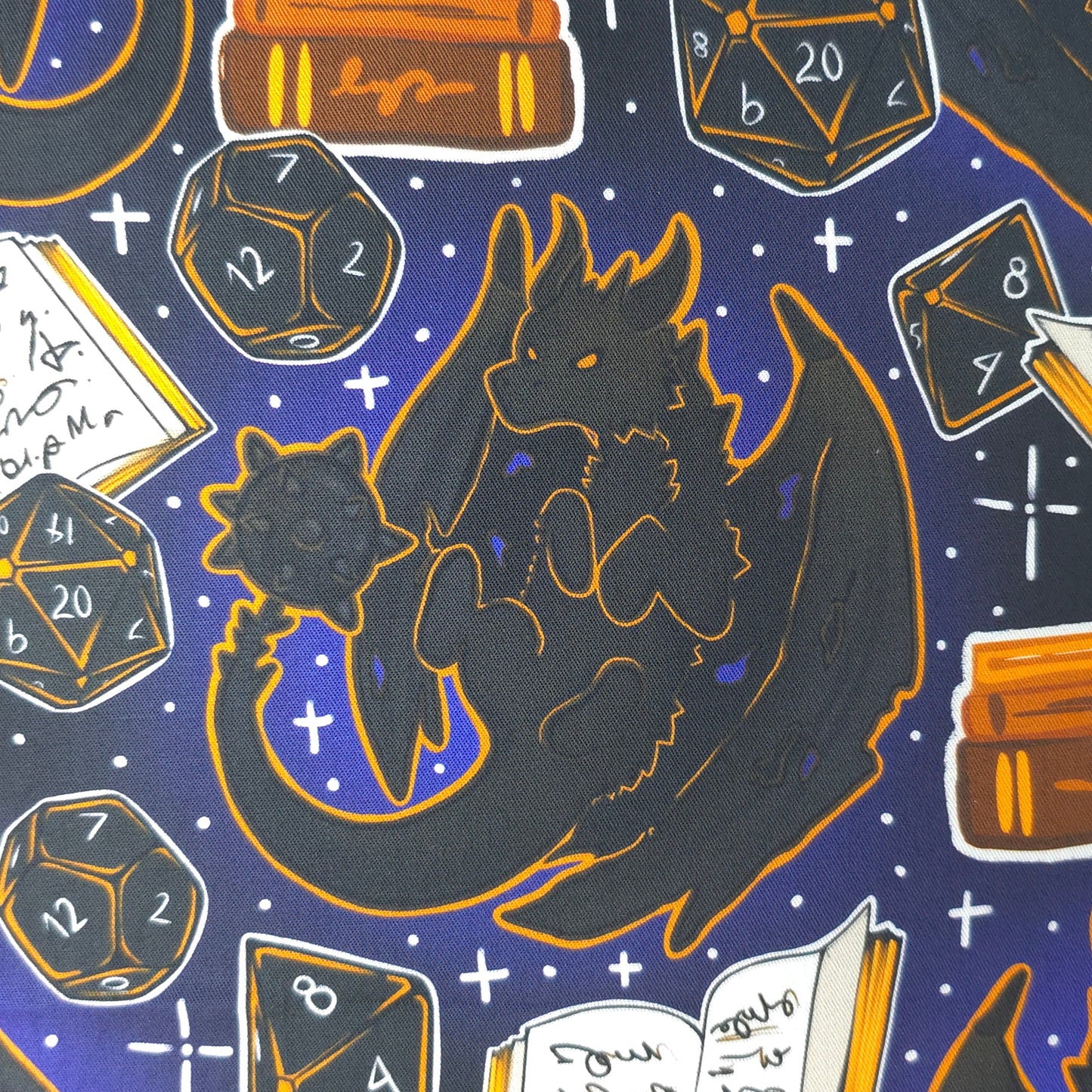 Dice & Dragons | Handmade Fabric Wallet/Clutch