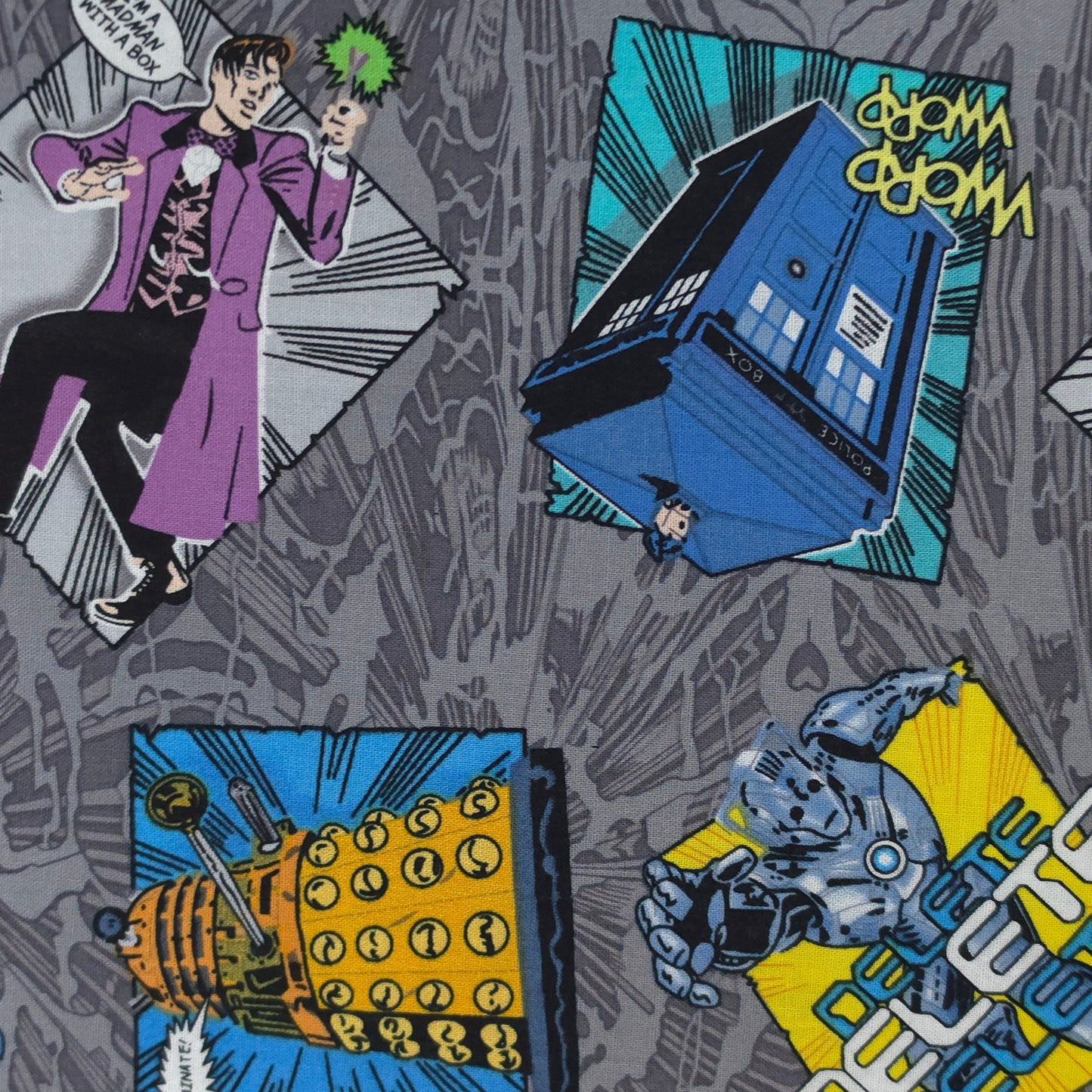 Doctor Who Grey | Scrunchie Wristlet