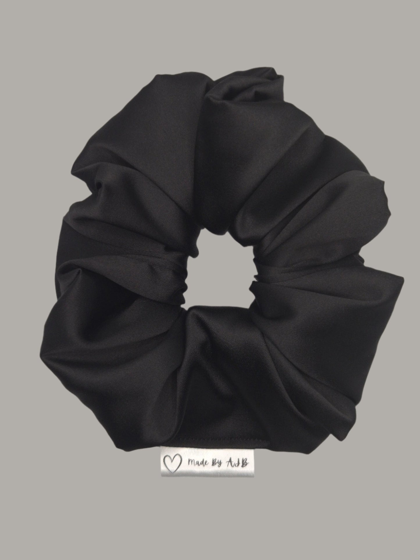 Black Satin | Large Luxe Scrunchie