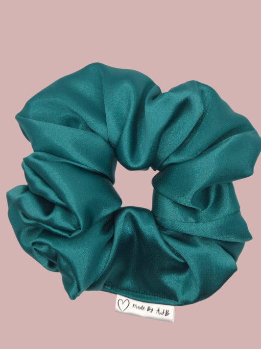Green Satin | Large Luxe Scrunchie