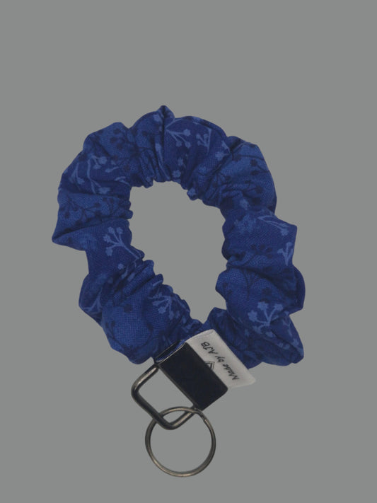 Blue Flutter Scrunchie Wristlet | Cotton