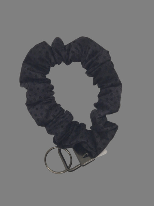 Black Dots Scrunchie Wristlet | Cotton