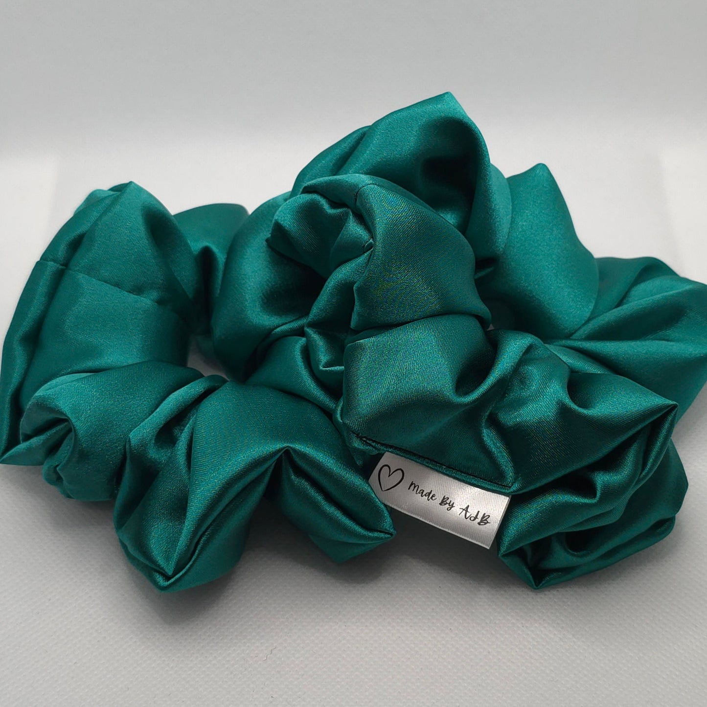 Green Satin | Large Luxe Scrunchie