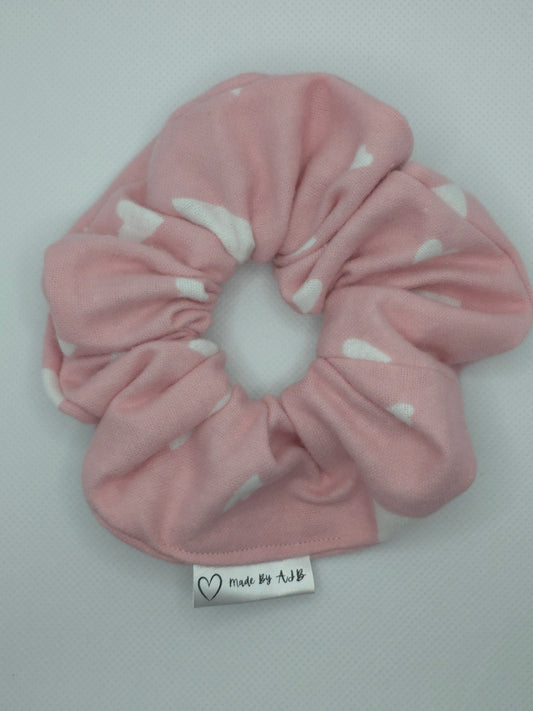 Pink Hearts | Large Classic Scrunchie