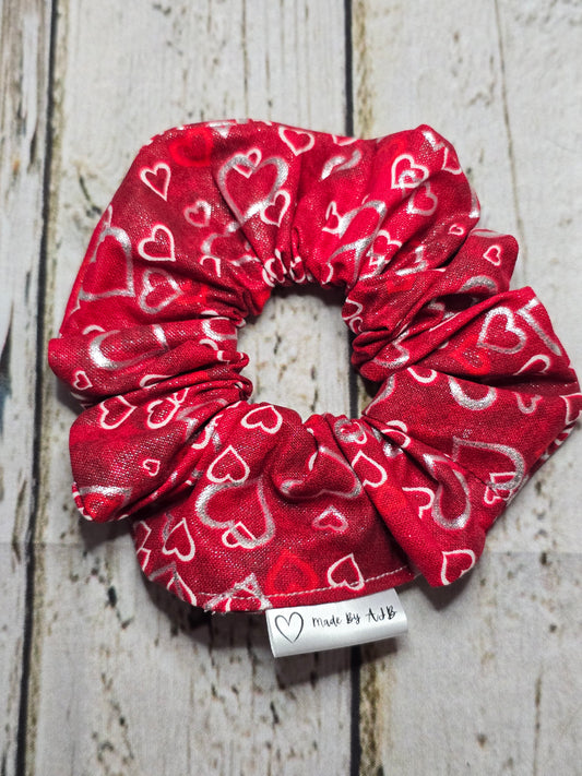 Shimmer Hearts Scrunchie | Cotton