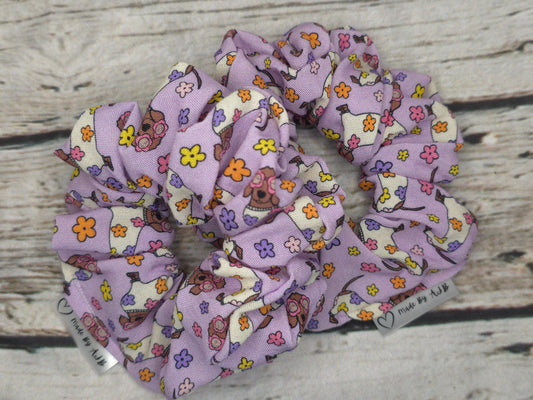 Dachshund Floral Scrunchie | Rayon