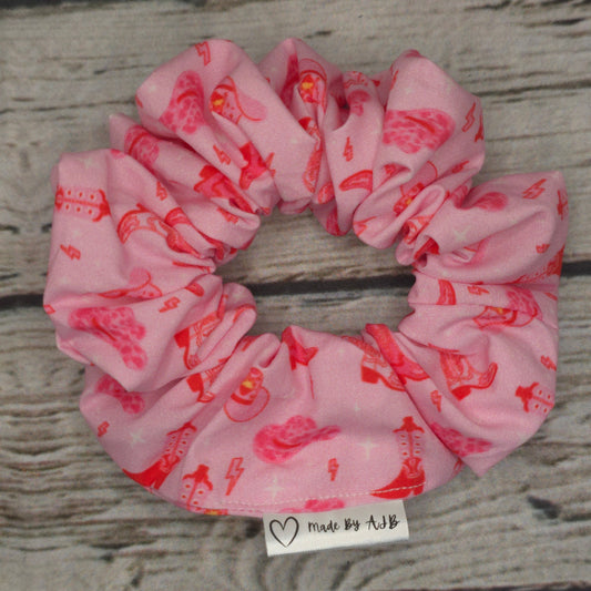 Pink Cowboy Scrunchie | Cotton Poplin