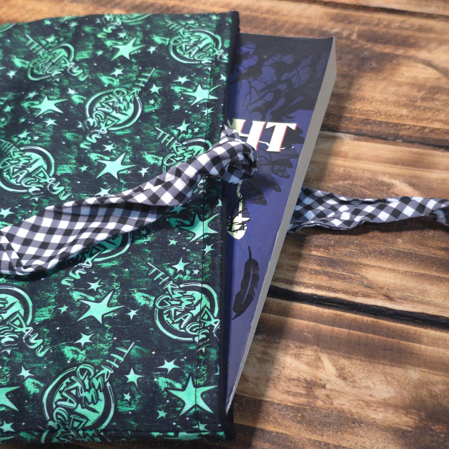 Three Days Grace Fabric Book Sleeve – Side Tie Closure – 3 Sizes