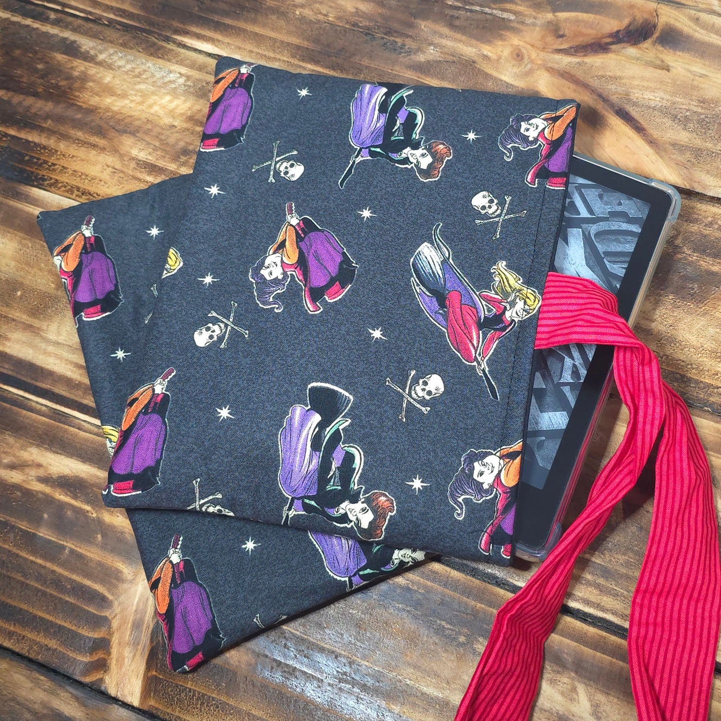 Hocus Pocus Fabric Book Sleeve – Side Tie Closure – 3 Sizes