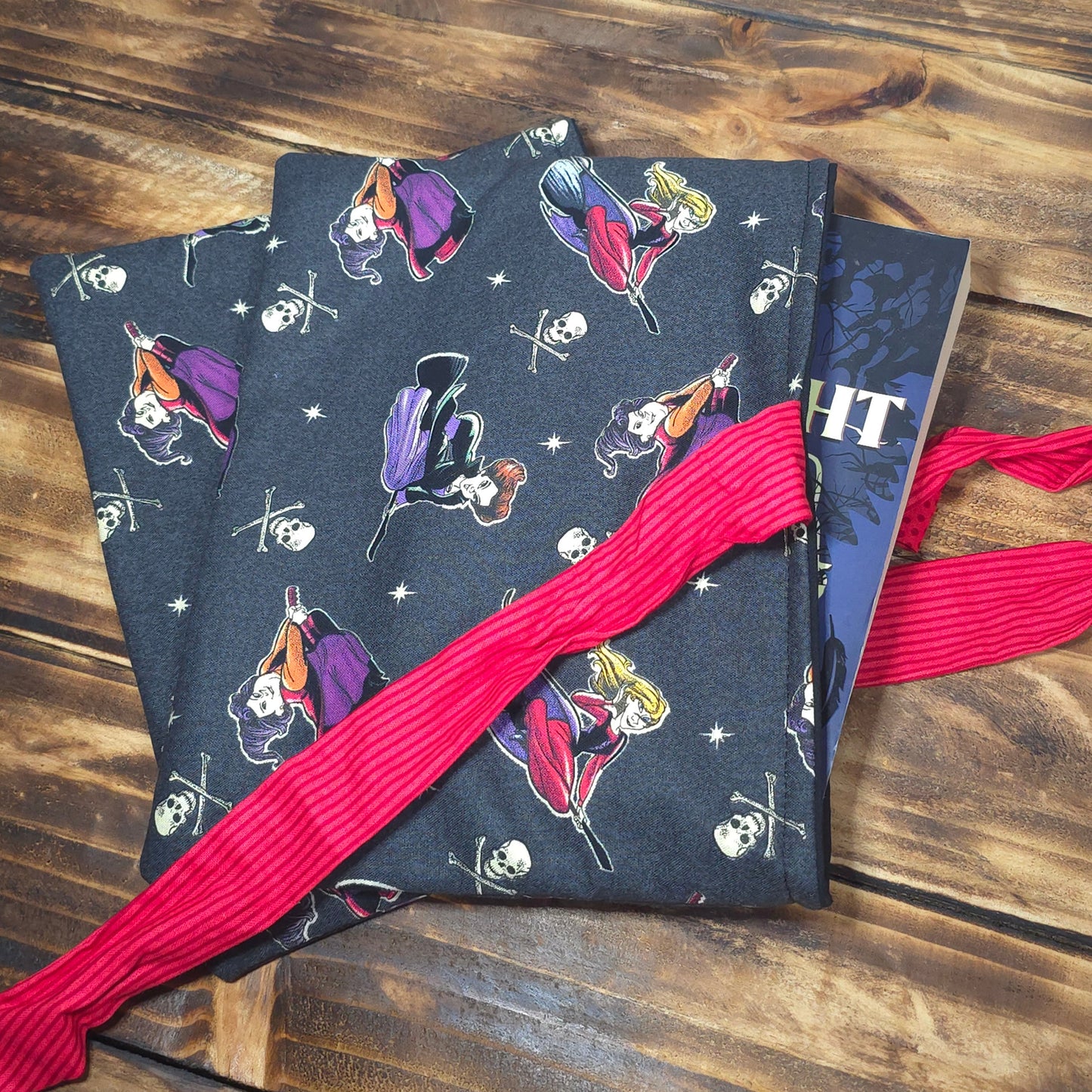 Hocus Pocus Fabric Book Sleeve – Side Tie Closure – 3 Sizes