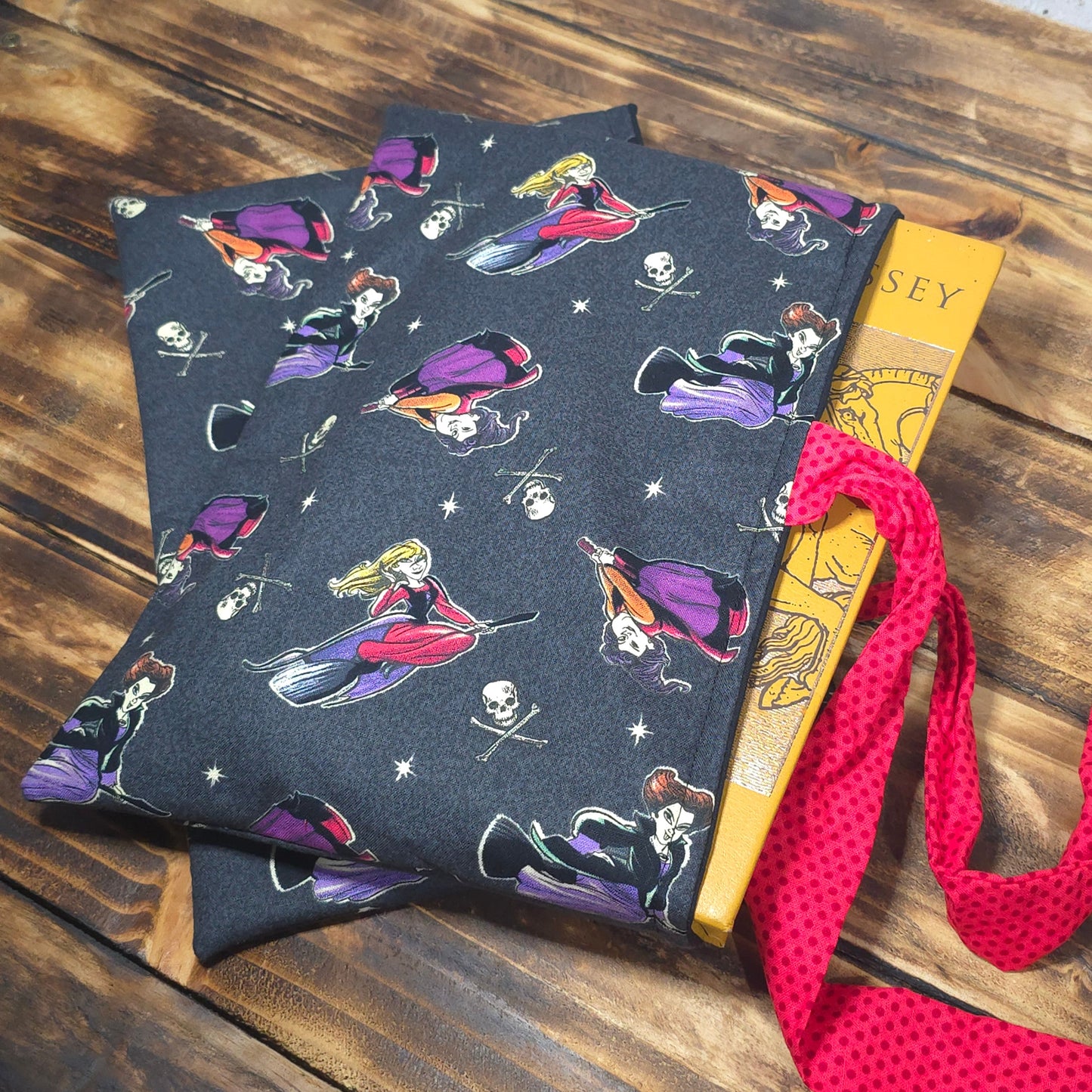 Hocus Pocus Fabric Book Sleeve – Side Tie Closure – 3 Sizes