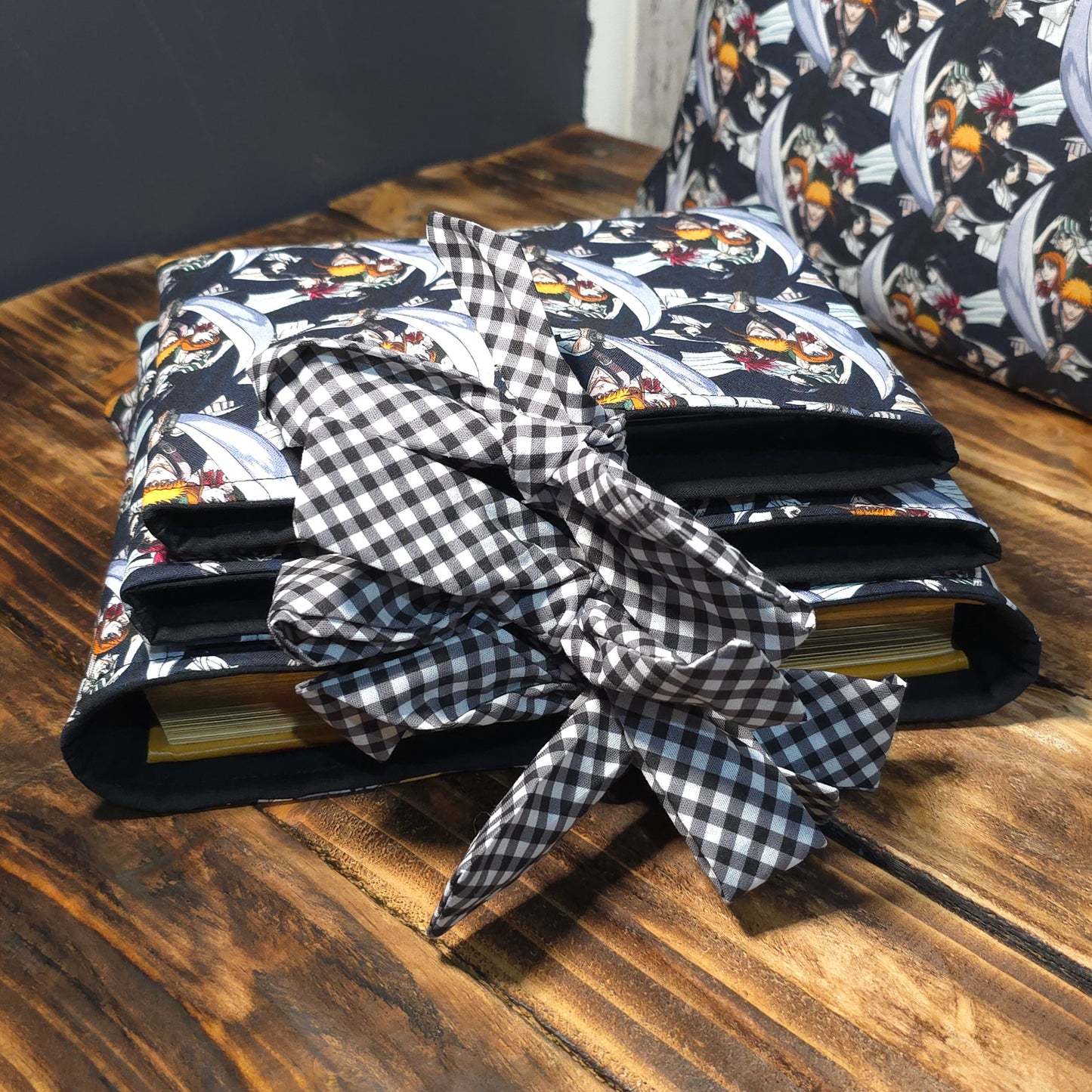 Bleach Fabric Book Sleeve – Side Tie Closure – 3 Sizes