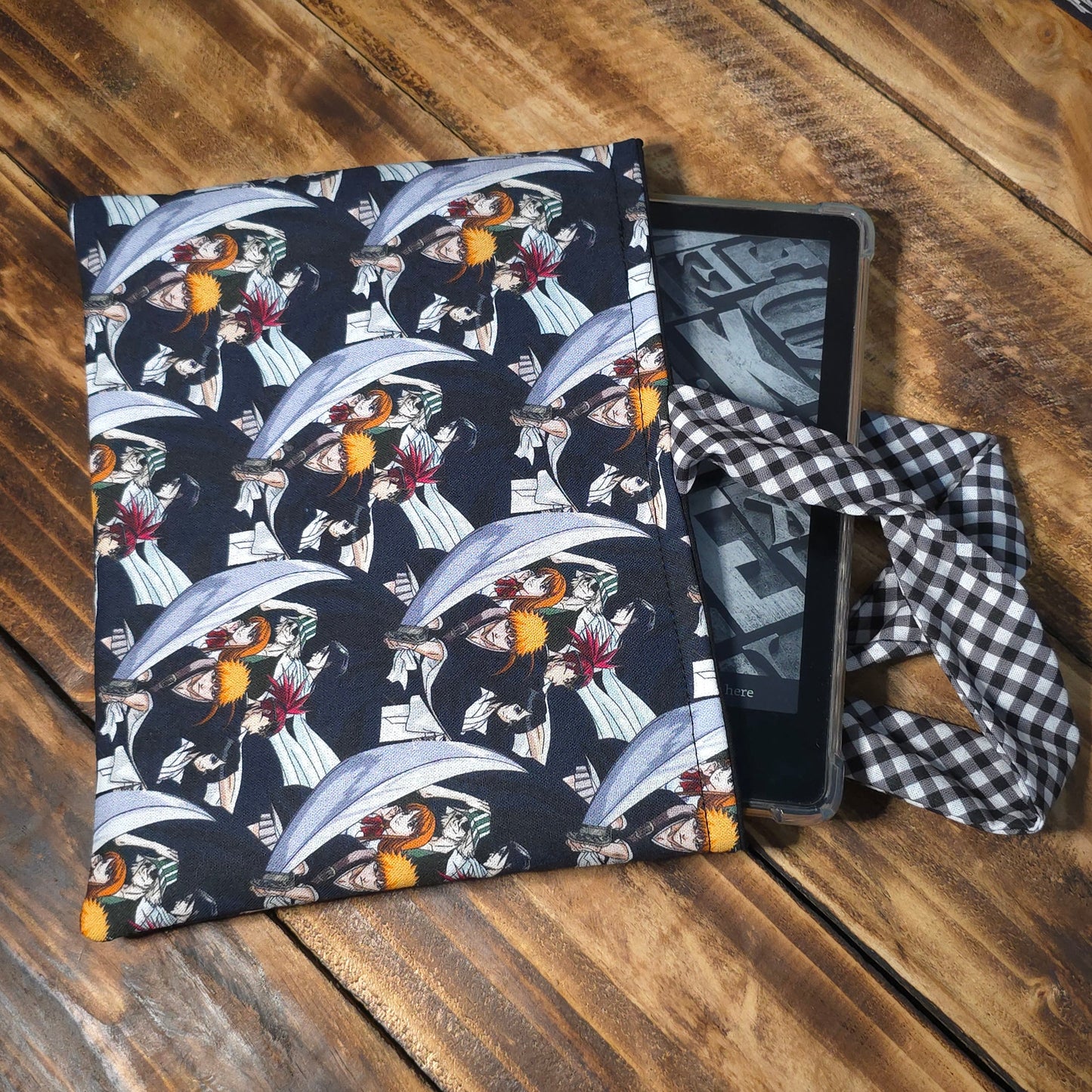 Bleach Fabric Book Sleeve – Side Tie Closure – 3 Sizes