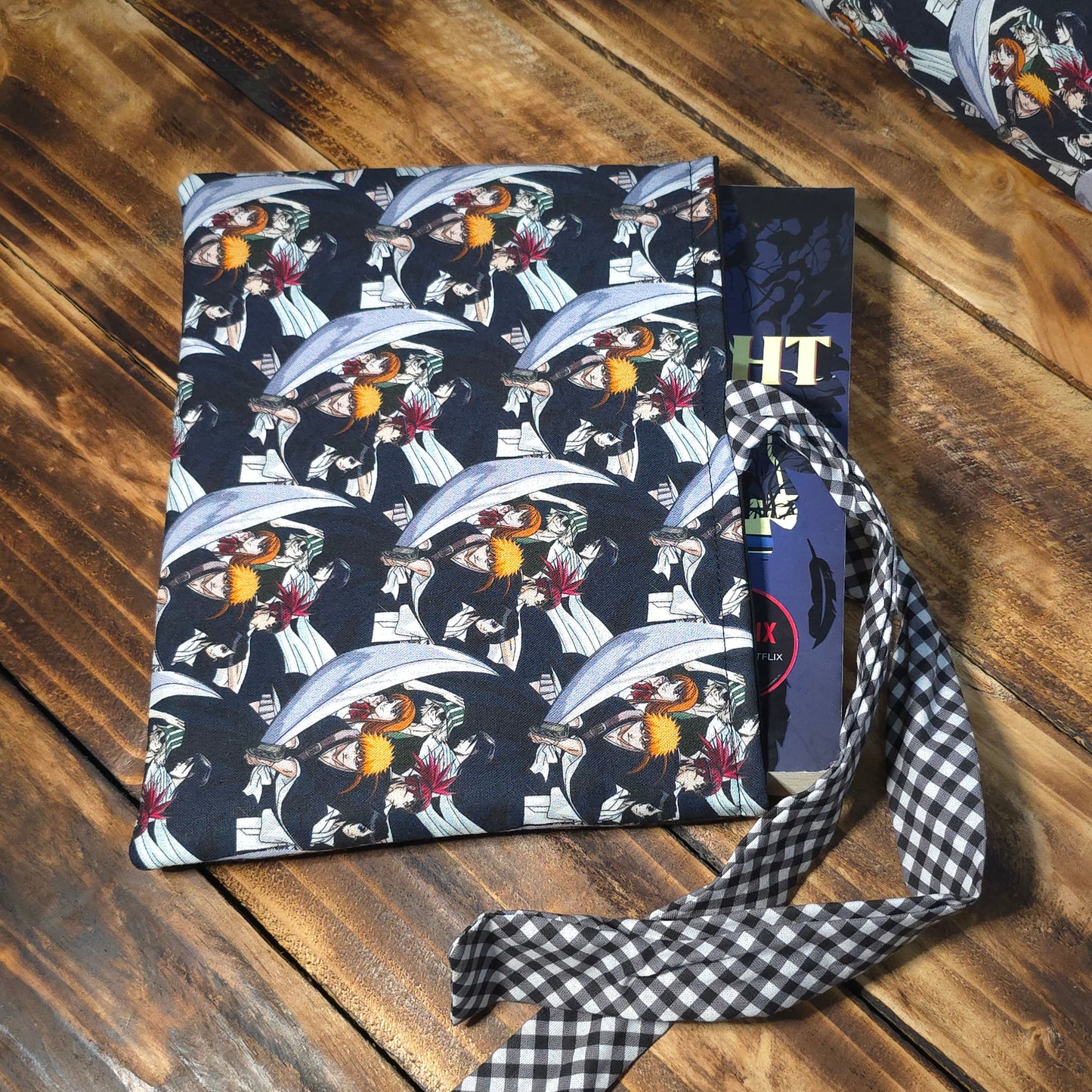 Bleach Fabric Book Sleeve – Side Tie Closure – 3 Sizes