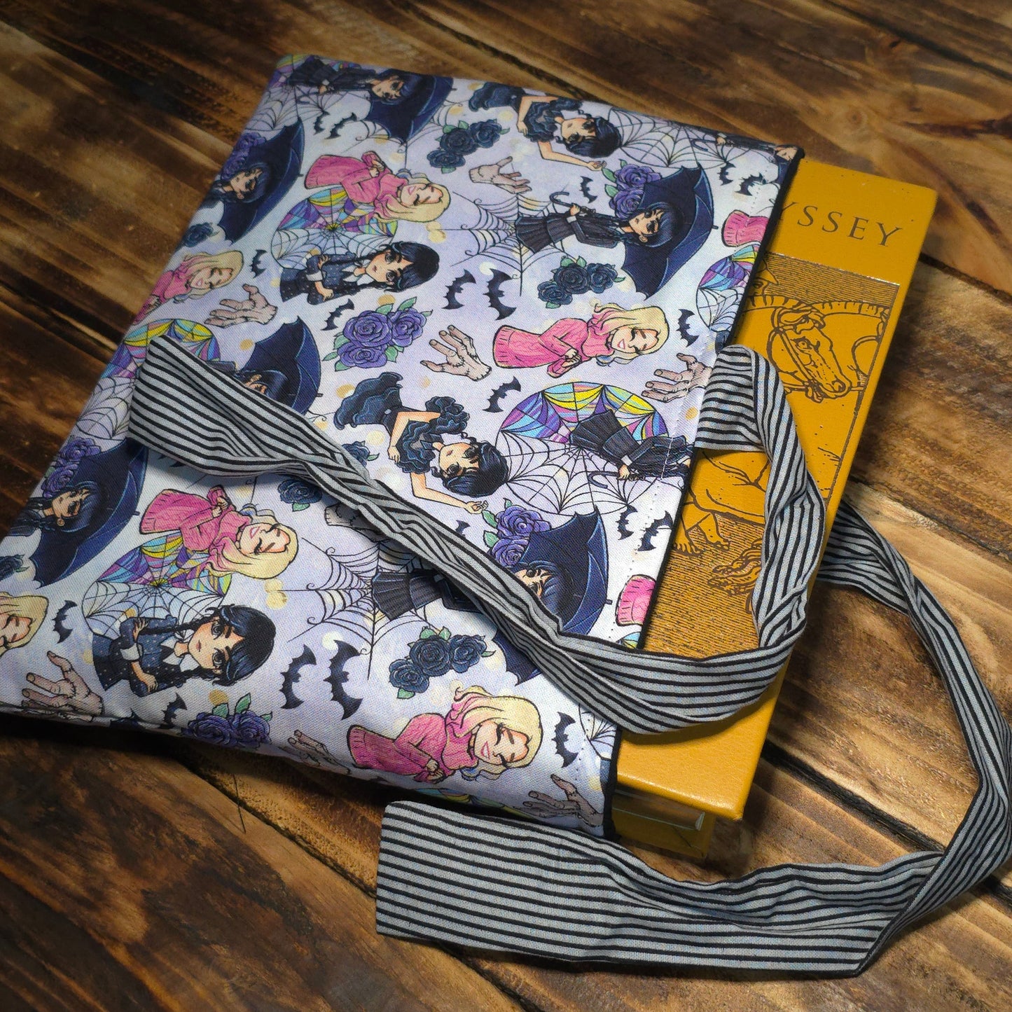 Wednesday & Enid |  Fabric Book Sleeve – Side Tie Closure – 3 Sizes