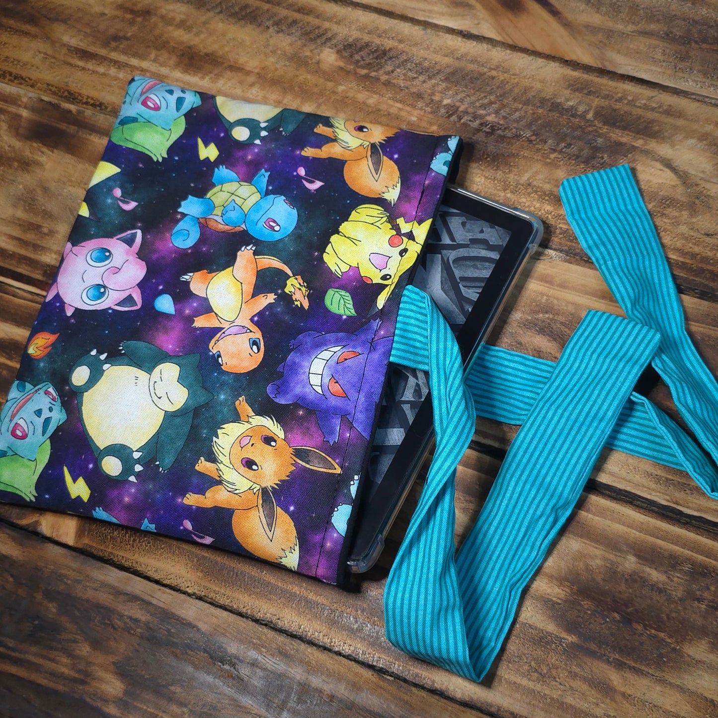 Pokemon Mix Fabric Book Sleeve – Side Tie Closure – 3 Sizes