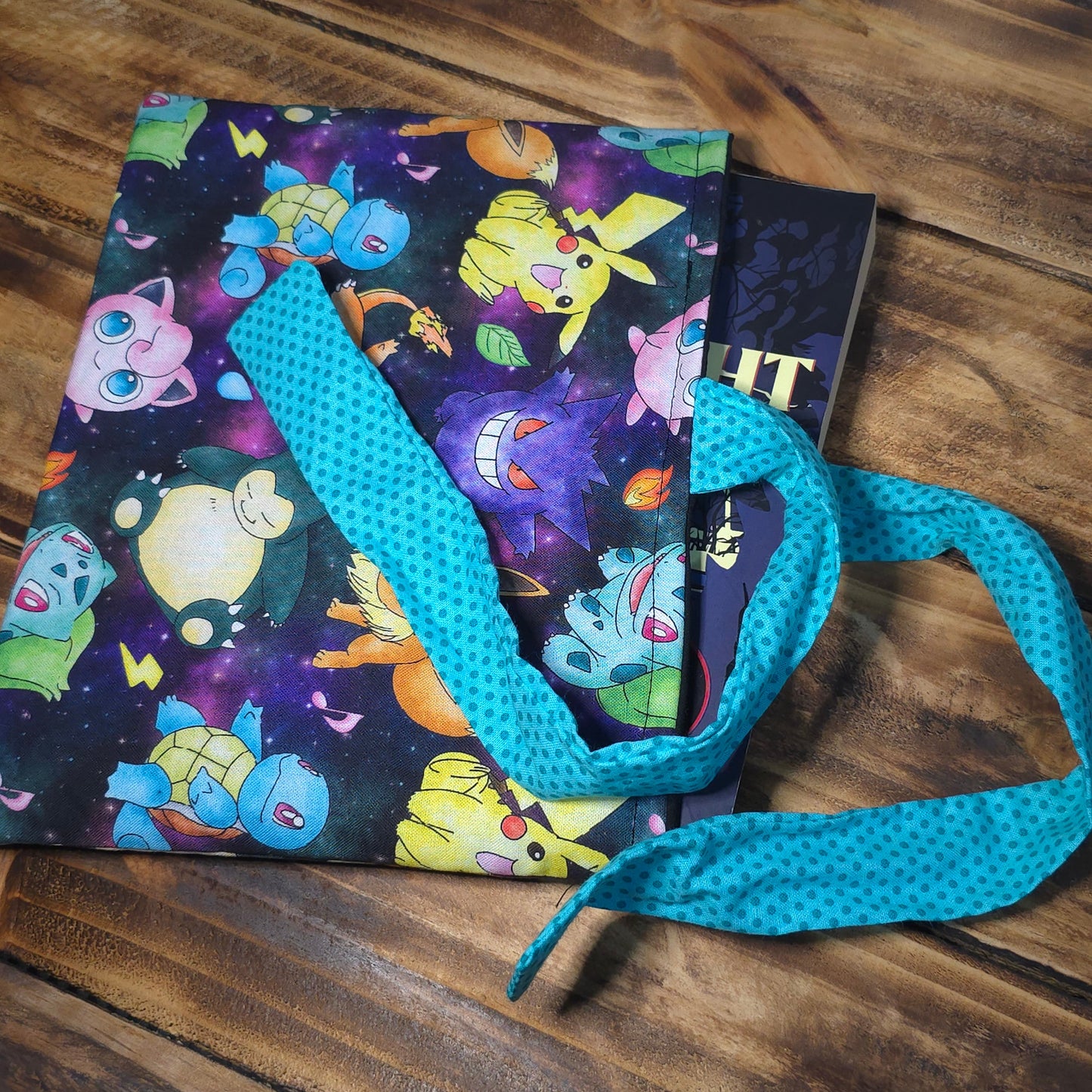 Pokemon Mix Fabric Book Sleeve – Side Tie Closure – 3 Sizes
