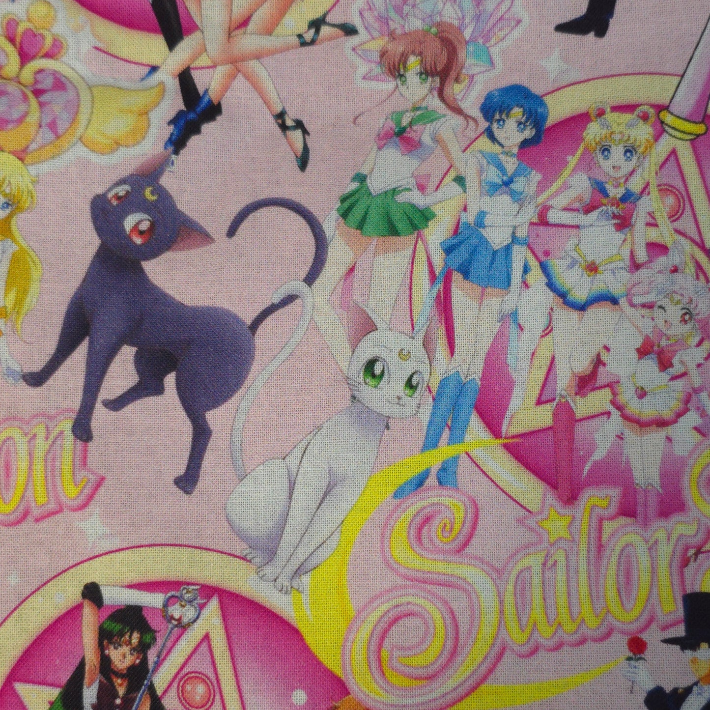 Sailor Moon Squad Fabric Book Sleeve – Side Tie Closure – 3 Sizes