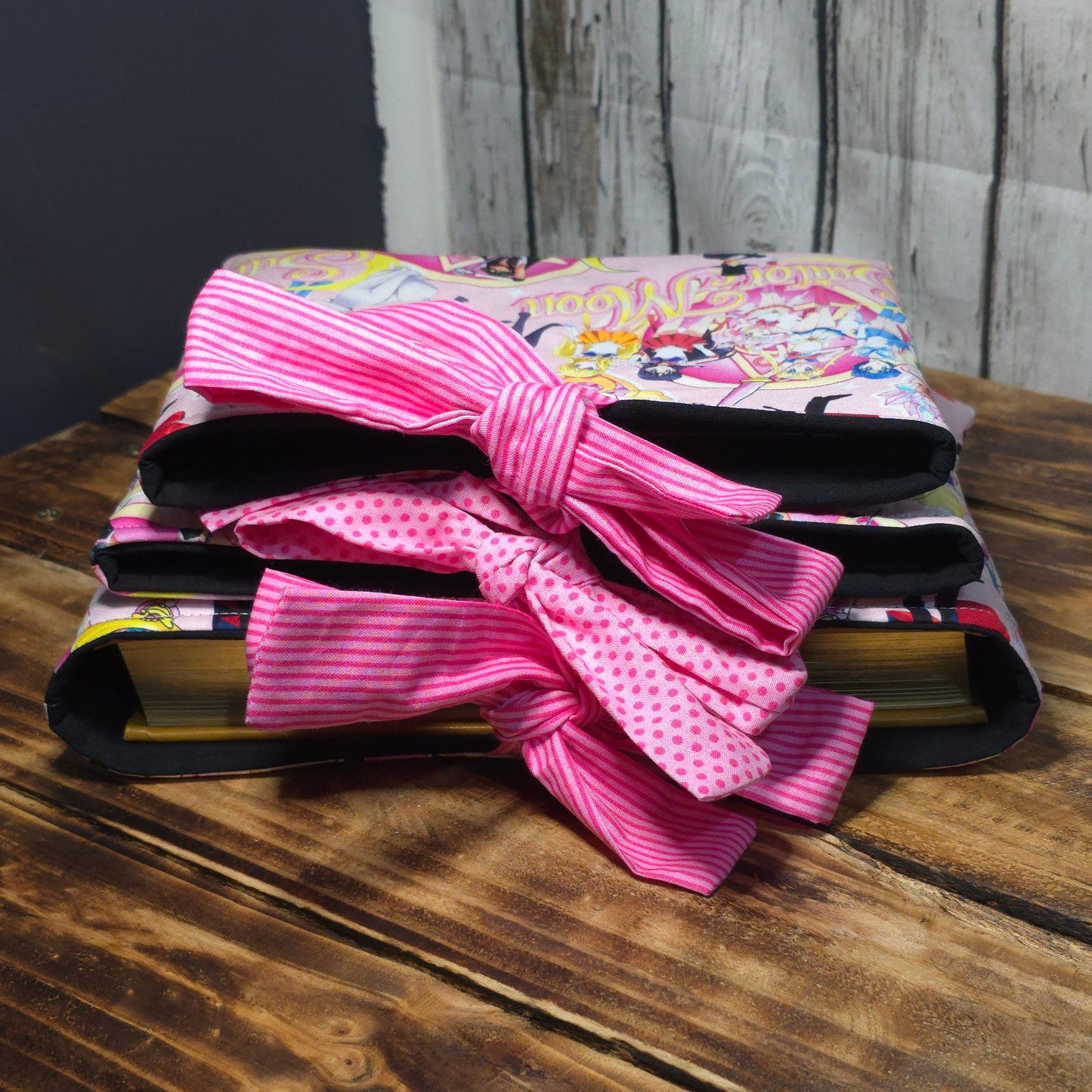 Sailor Moon Squad Fabric Book Sleeve – Side Tie Closure – 3 Sizes