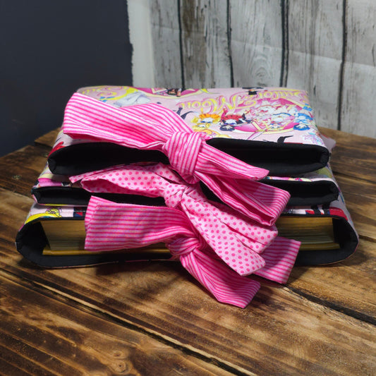 Sailor Moon Squad Fabric Book Sleeve – Side Tie Closure – 3 Sizes