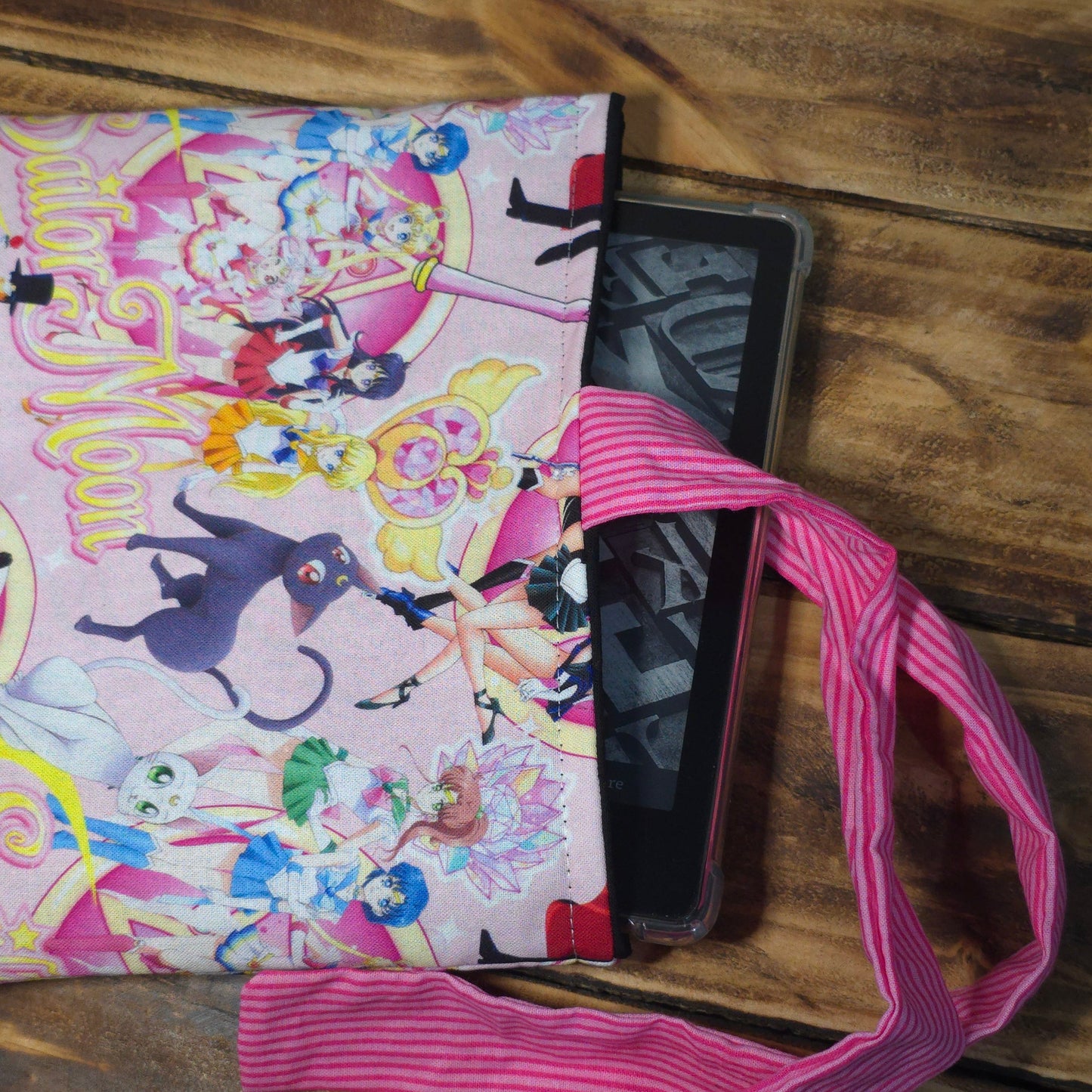 Sailor Moon Squad Fabric Book Sleeve – Side Tie Closure – 3 Sizes
