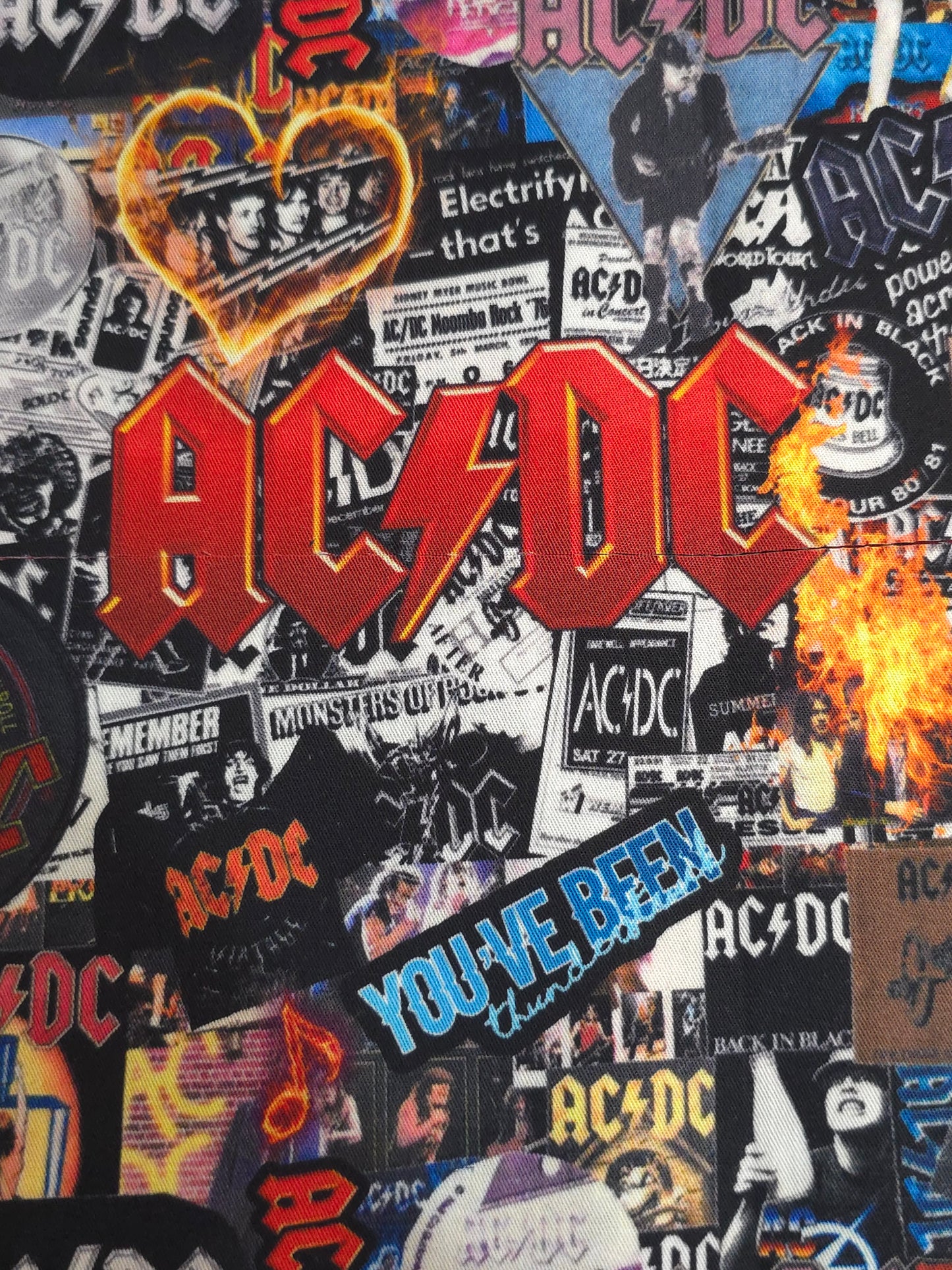 AC/DC | Handmade Fabric Lanyard