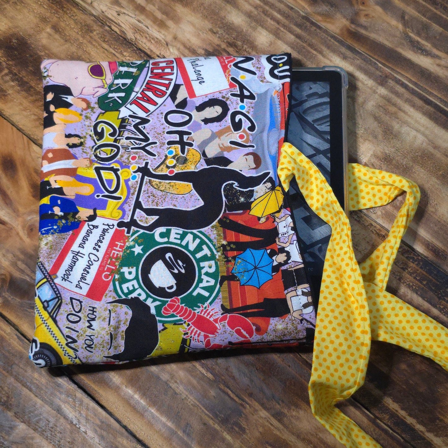 Friends | Fabric Book Sleeve - Side Tie Closure - 3 Sizes