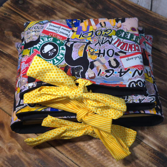 Friends | Fabric Book Sleeve - Side Tie Closure - 3 Sizes