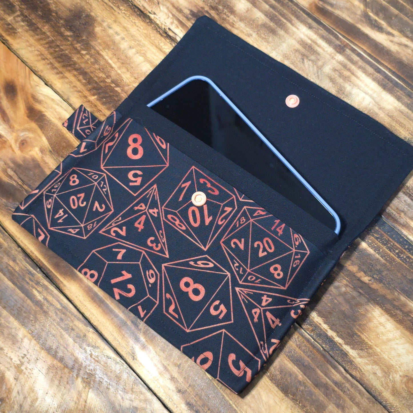 D&D Dice | Handmade Fabric Wallet / Clutch