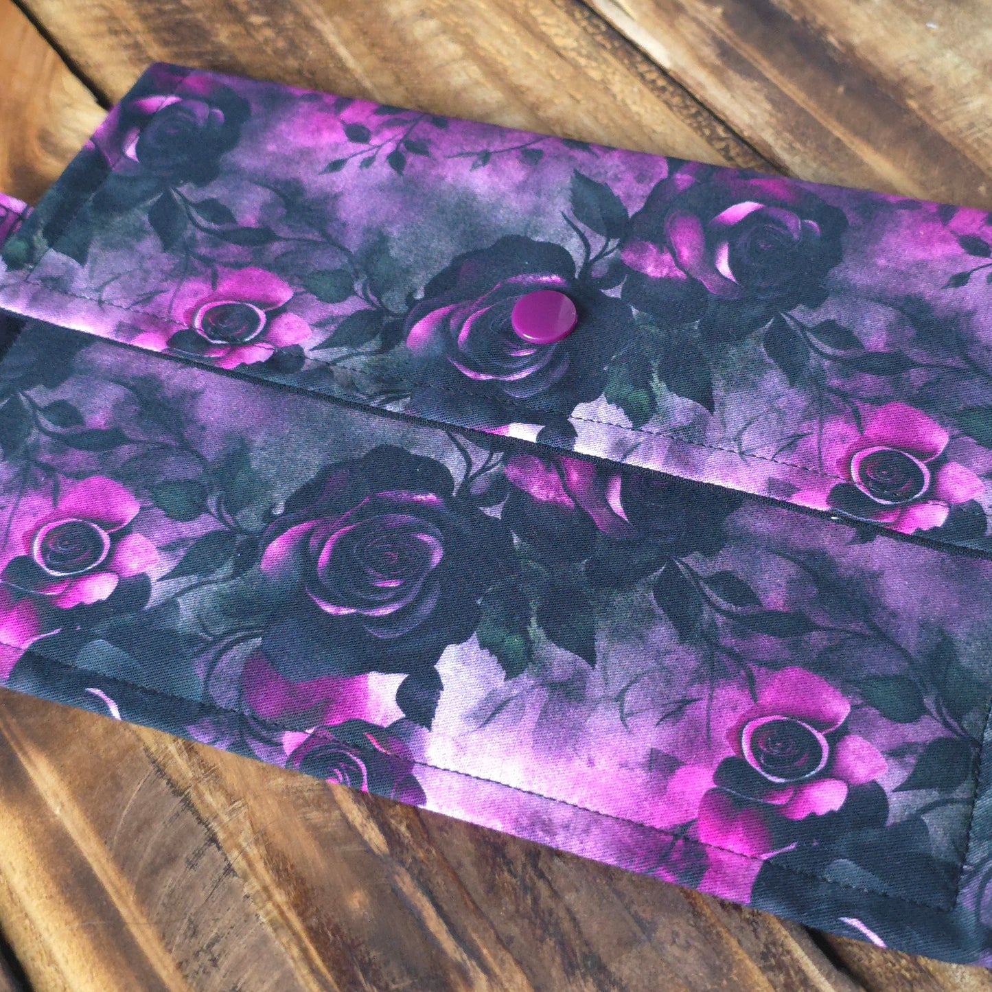 Gothic Roses | Handmade Fabric Wallet / Clutch