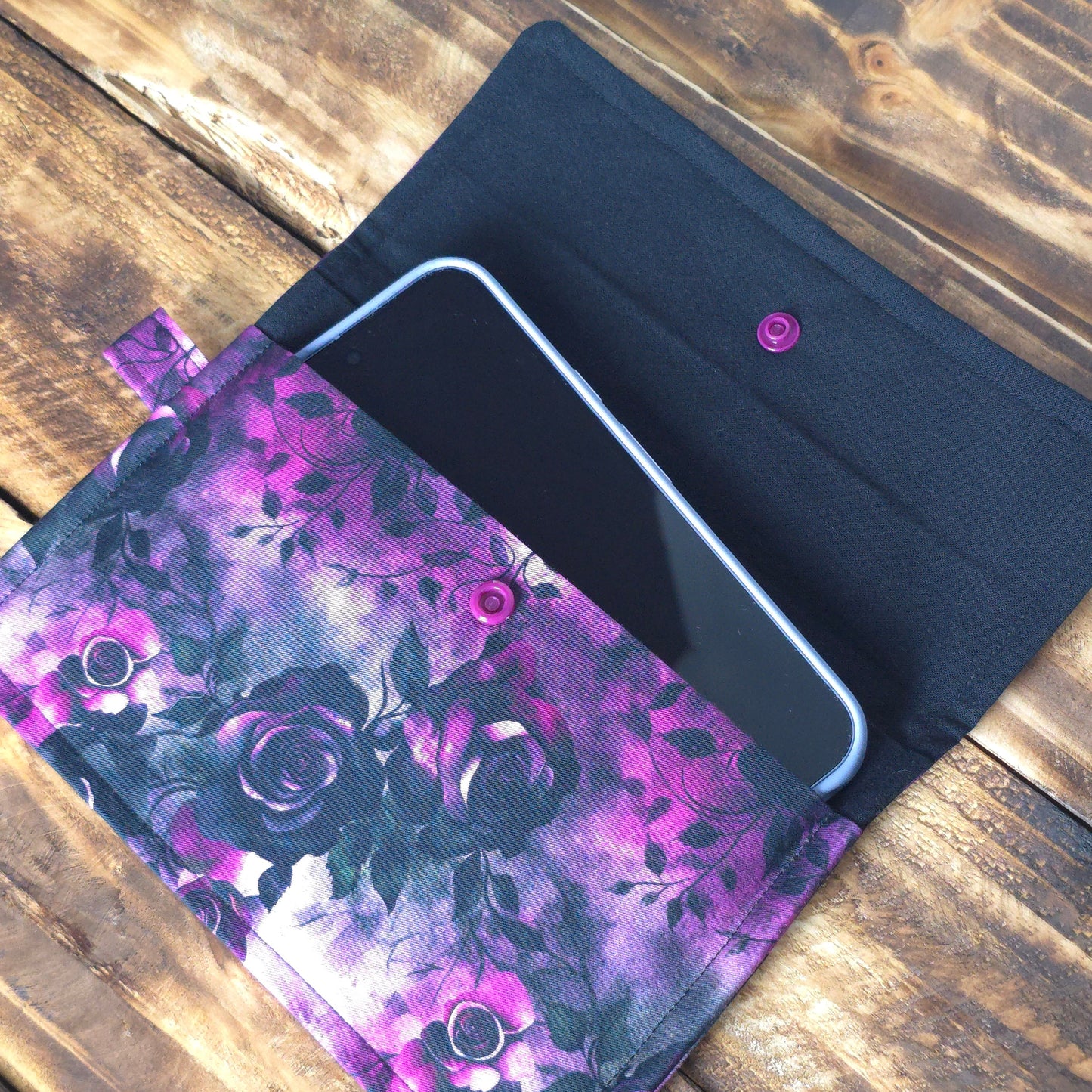 Gothic Roses | Handmade Fabric Wallet / Clutch