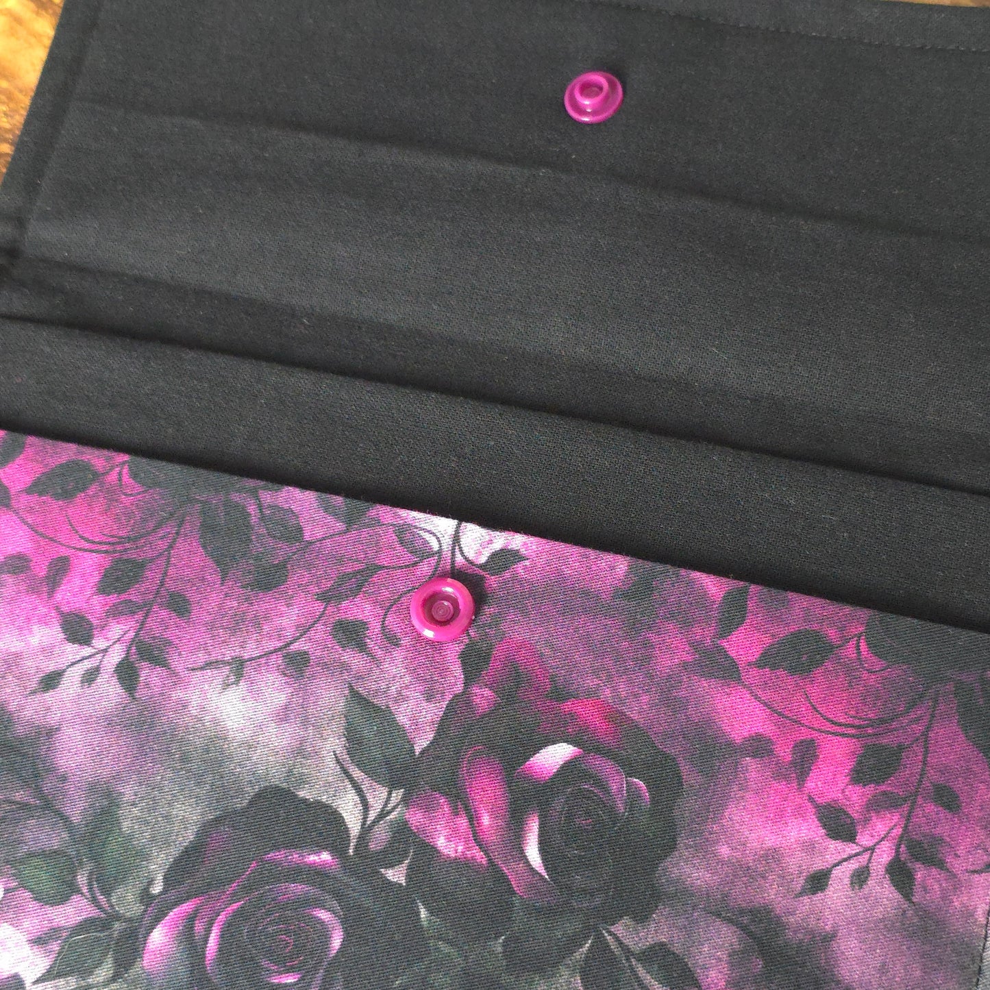 Gothic Roses | Handmade Fabric Wallet / Clutch