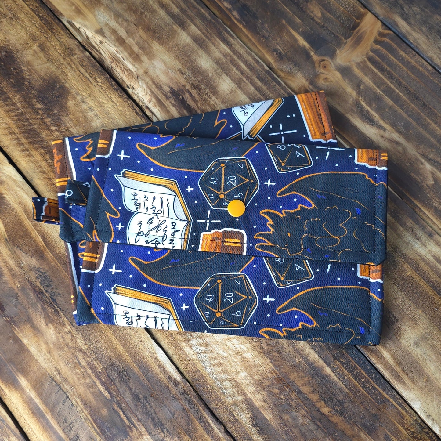 Dice & Dragons | Handmade Fabric Wallet/Clutch